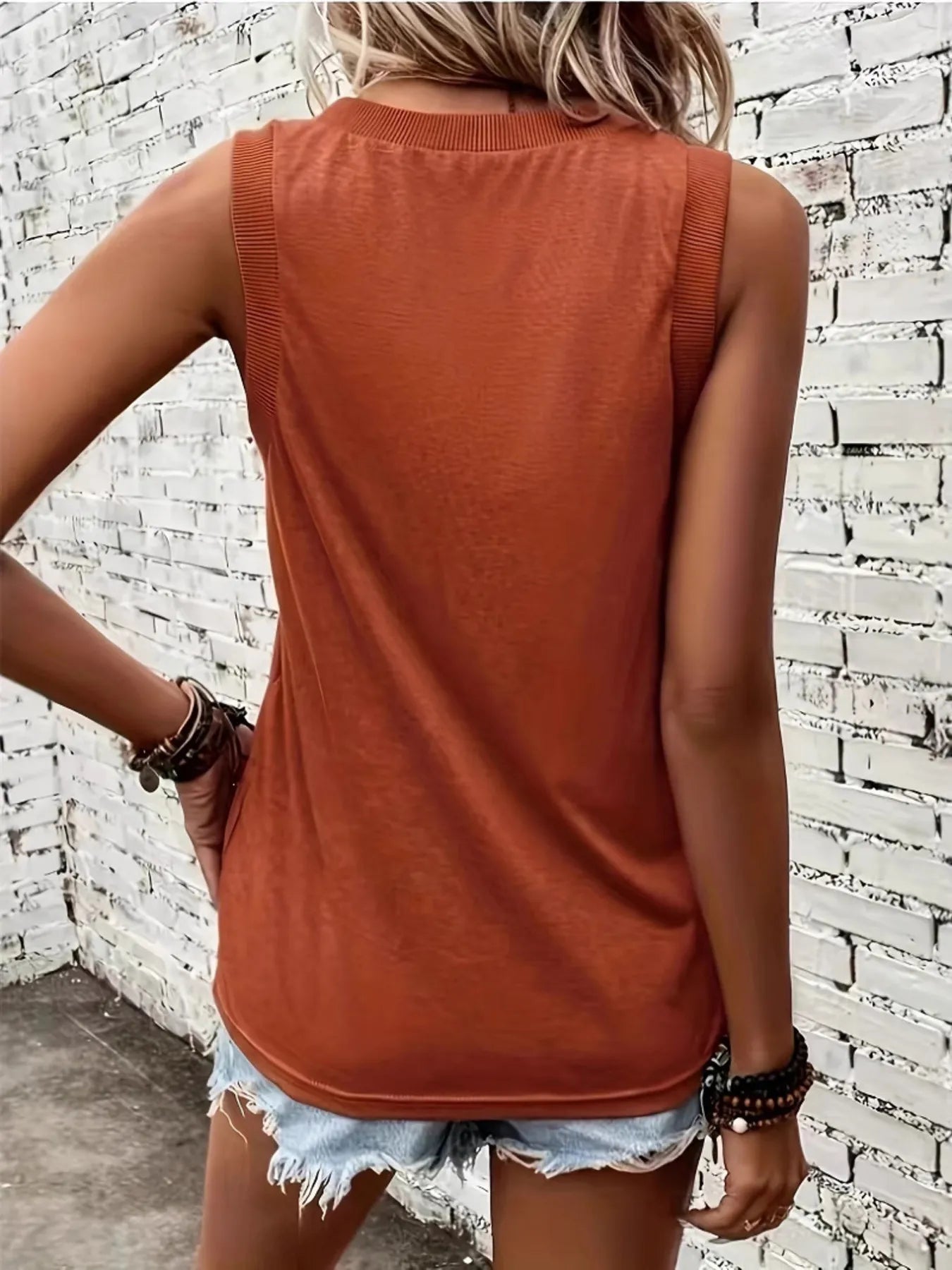 Breathable V - Neck Ribbed - Band Tank Top - Crowned Energy CO.