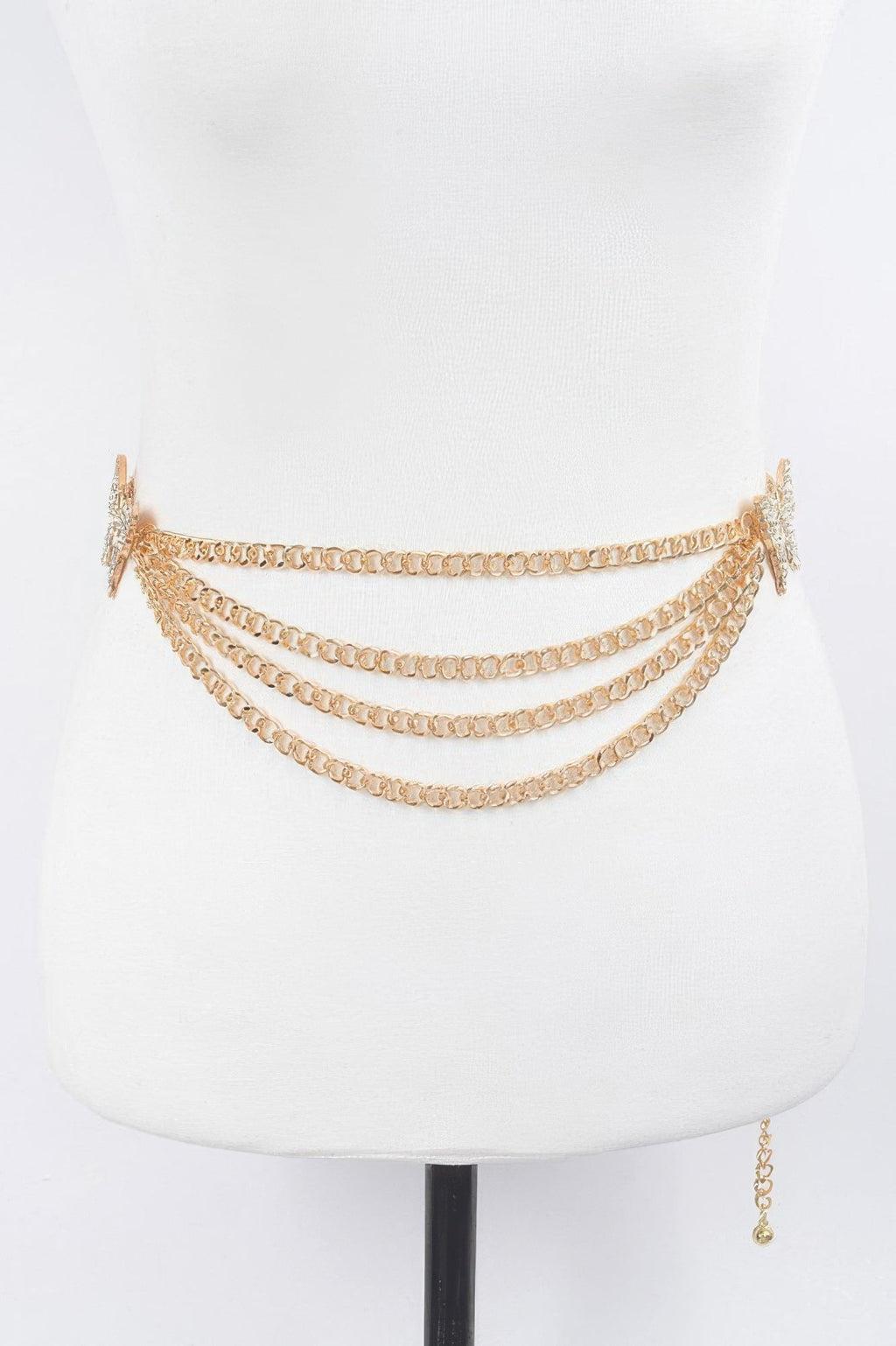 Butterfly Buckle Layered Chain Belt - Crowned Energy CO.