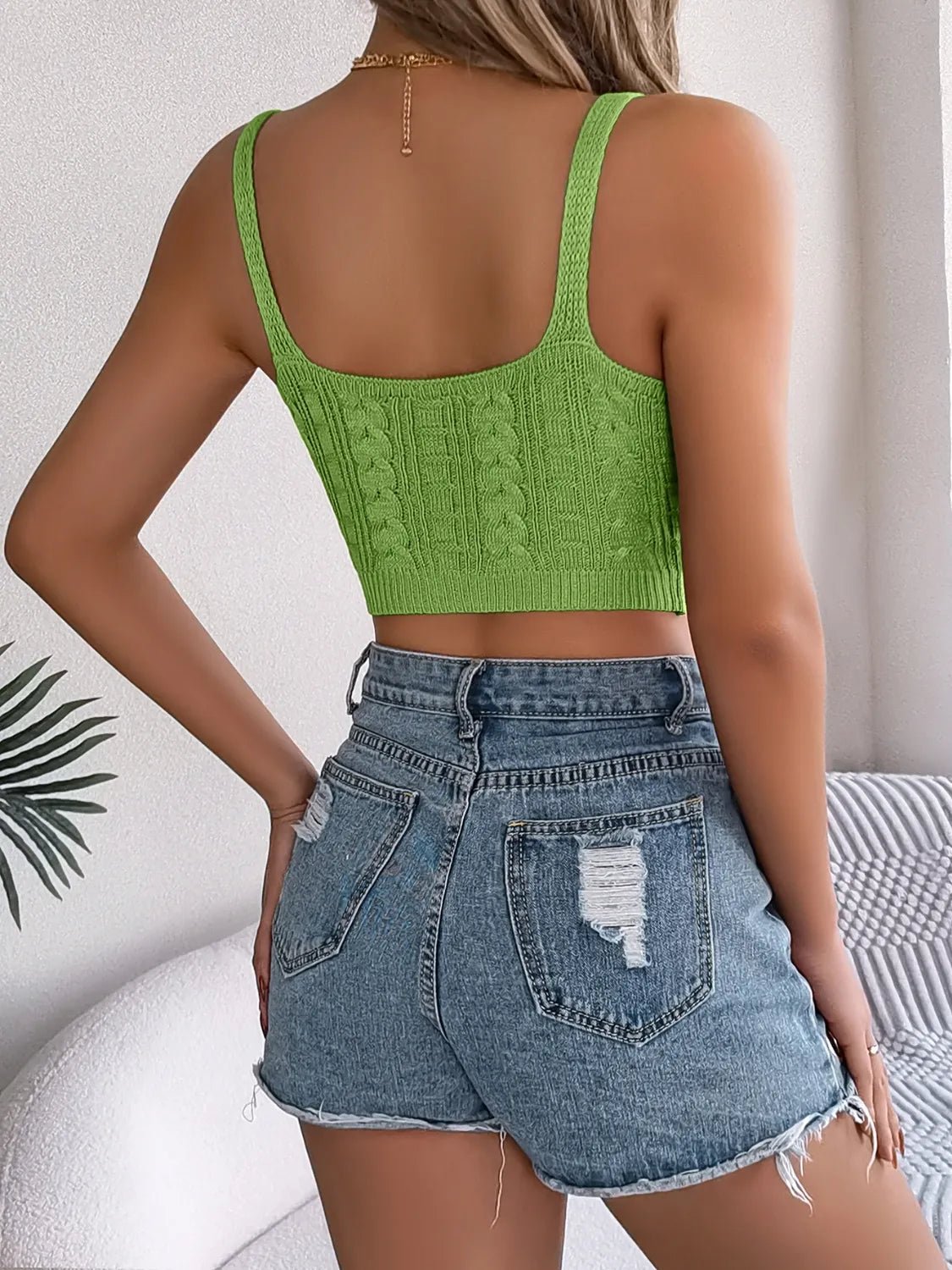 Cable - Knit Short Cami - Crowned Energy CO.