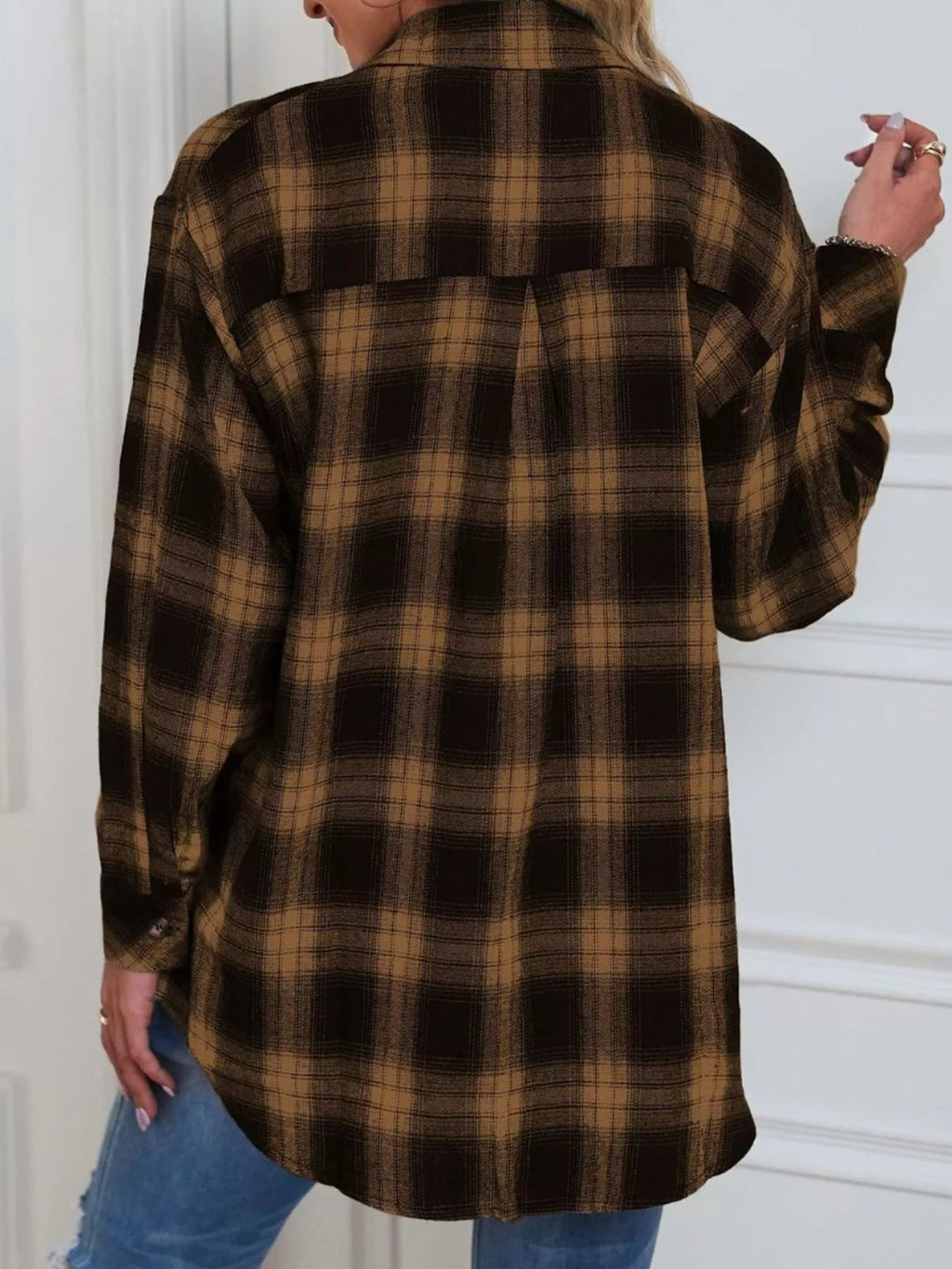 Casual Plaid Button Up Shirt - Crowned Energy CO.