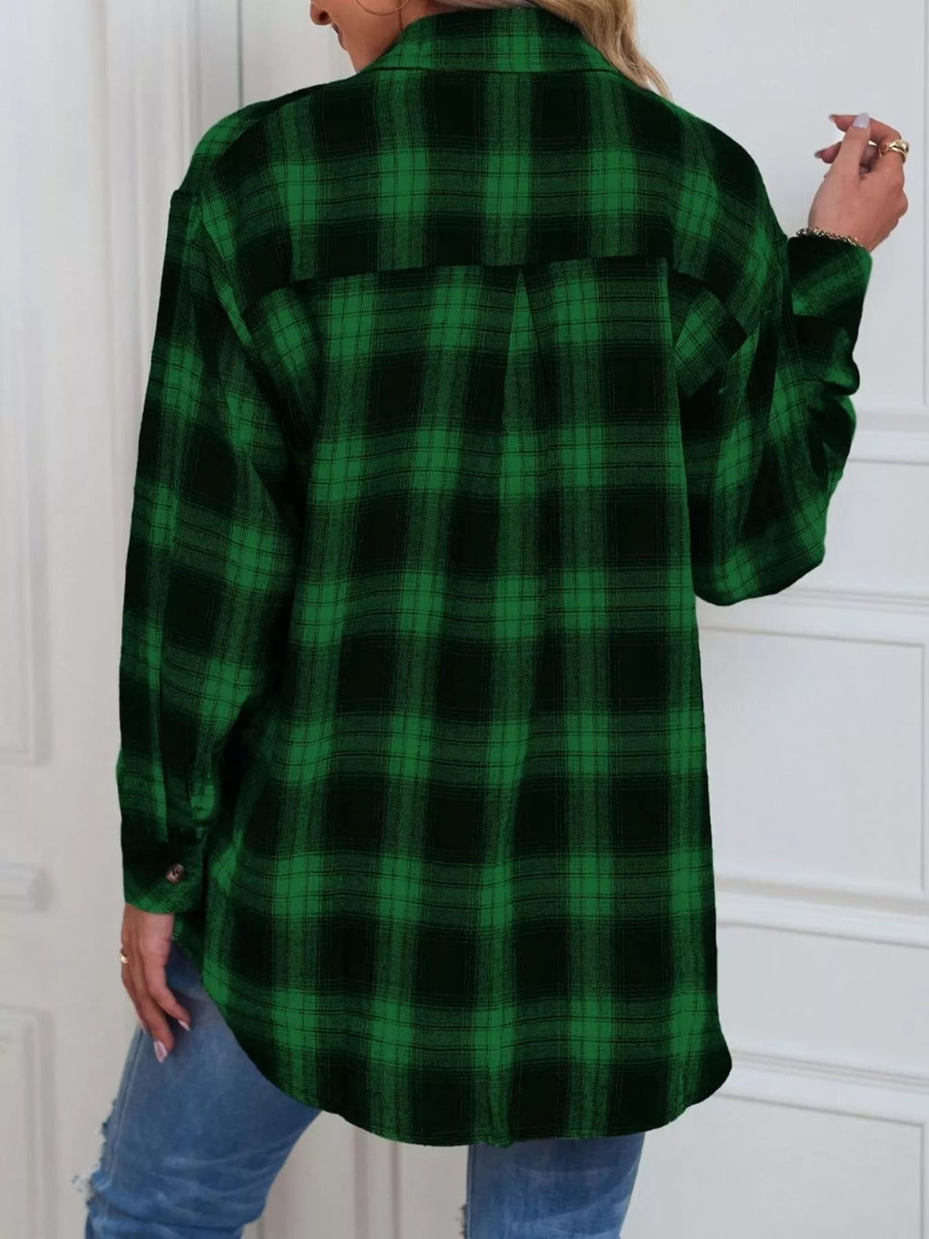 Casual Plaid Button Up Shirt - Crowned Energy CO.