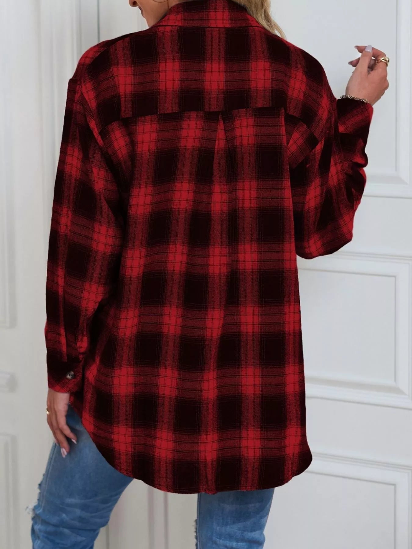Casual Plaid Button Up Shirt - Crowned Energy CO.