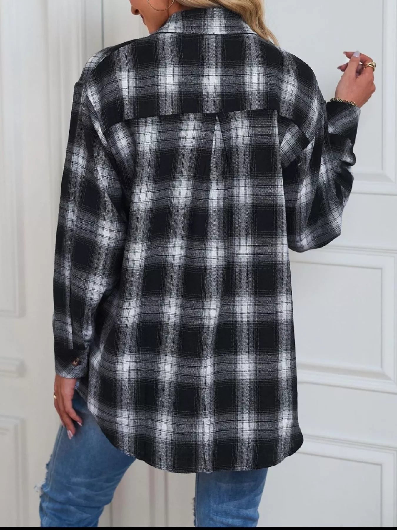 Casual Plaid Button Up Shirt - Crowned Energy CO.