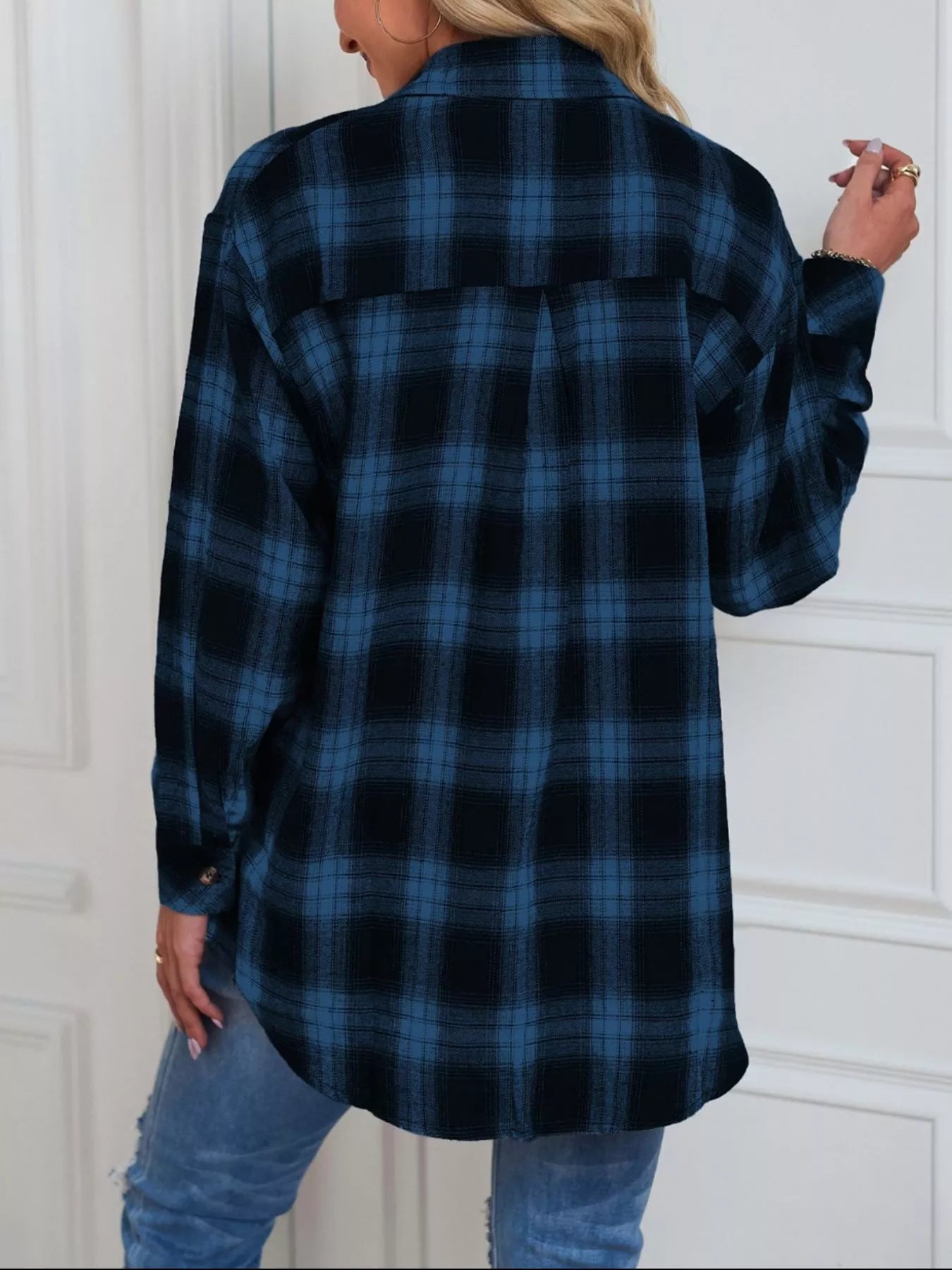Casual Plaid Button Up Shirt - Crowned Energy CO.