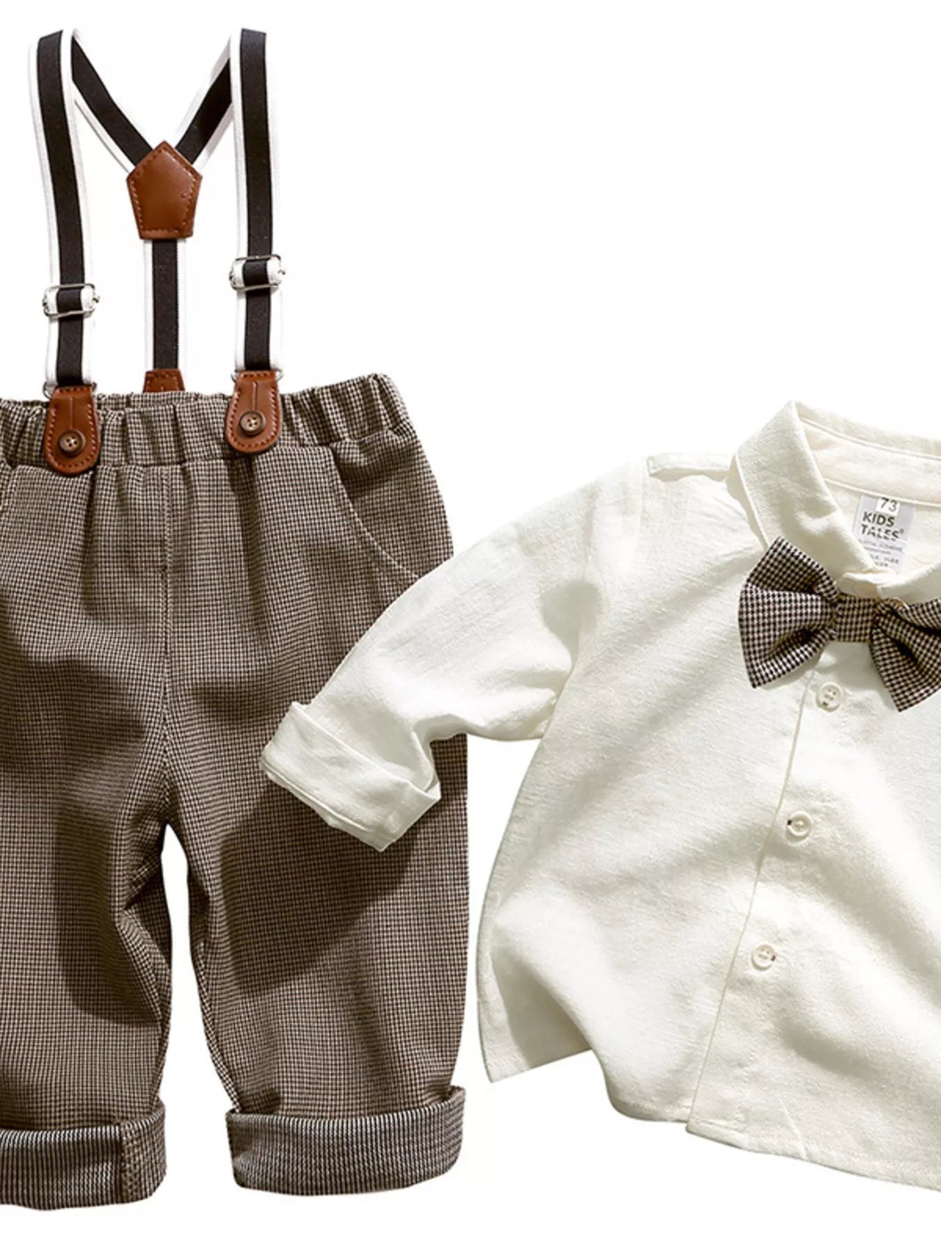Children's Button Up Shirt and Overall Set - Crowned Energy CO.