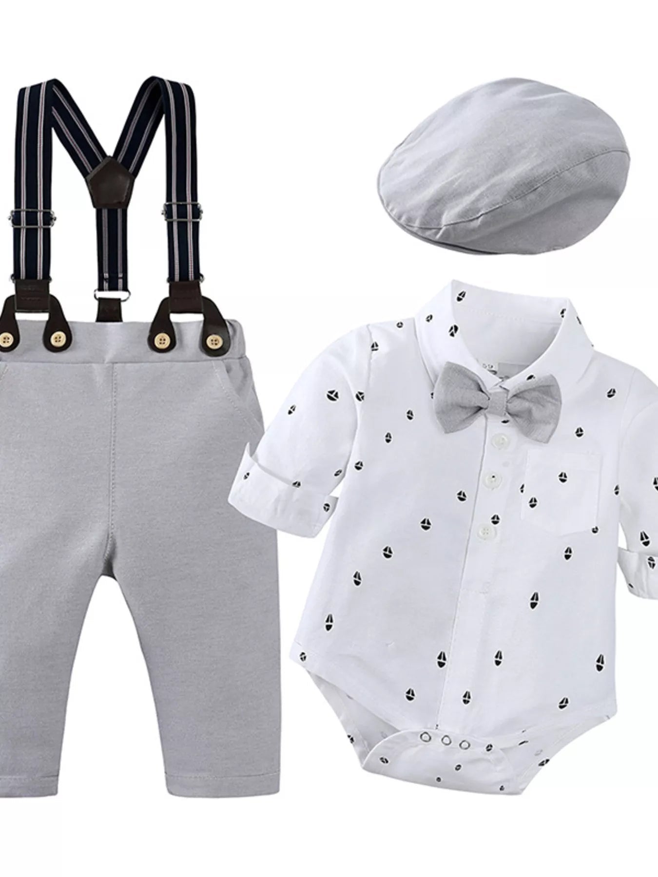 Children's Button Up Shirt and Overall Set - Crowned Energy CO.
