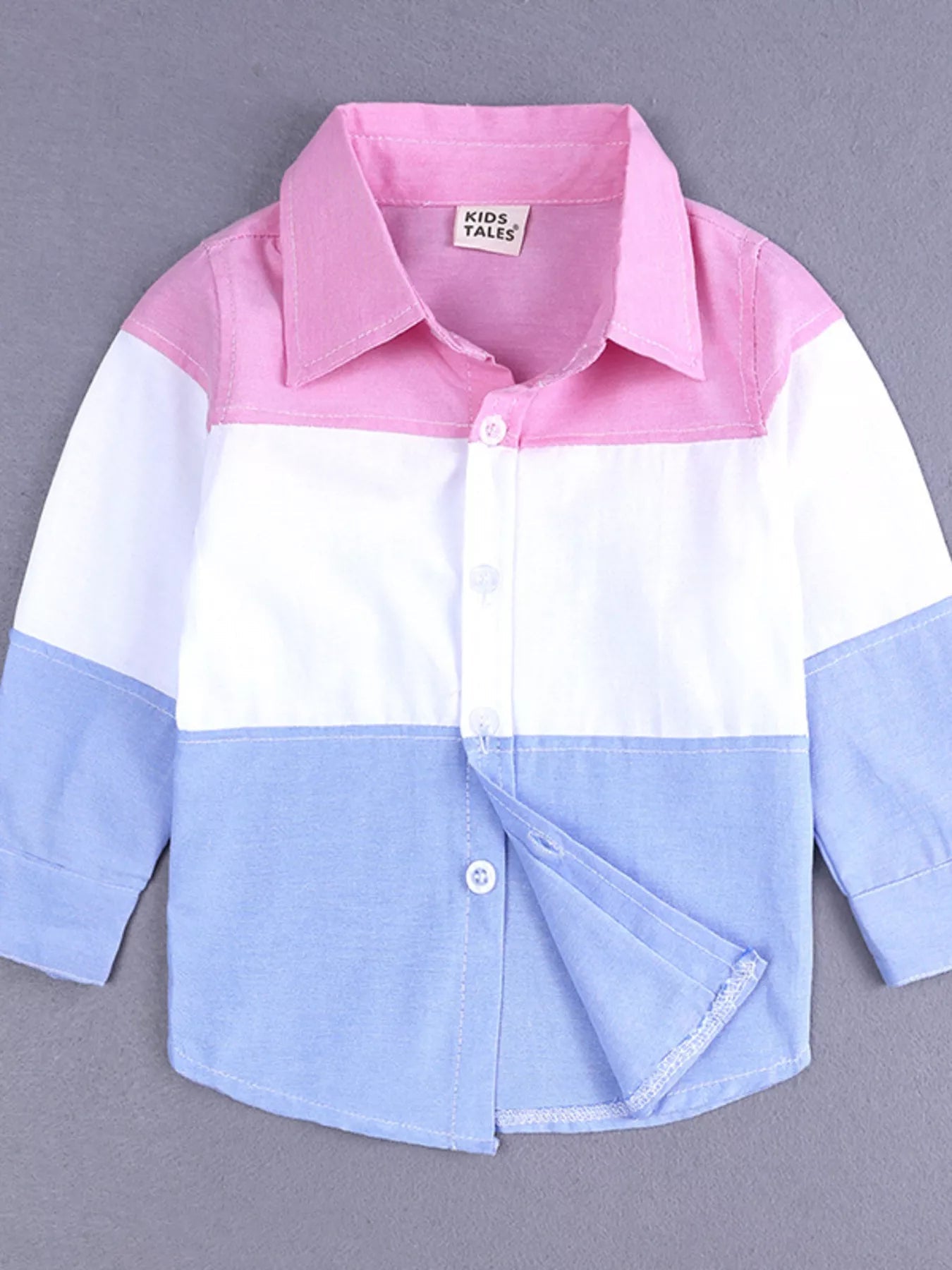 Children's Color Block Shirt & Ripped Jeans Set - Crowned Energy CO.