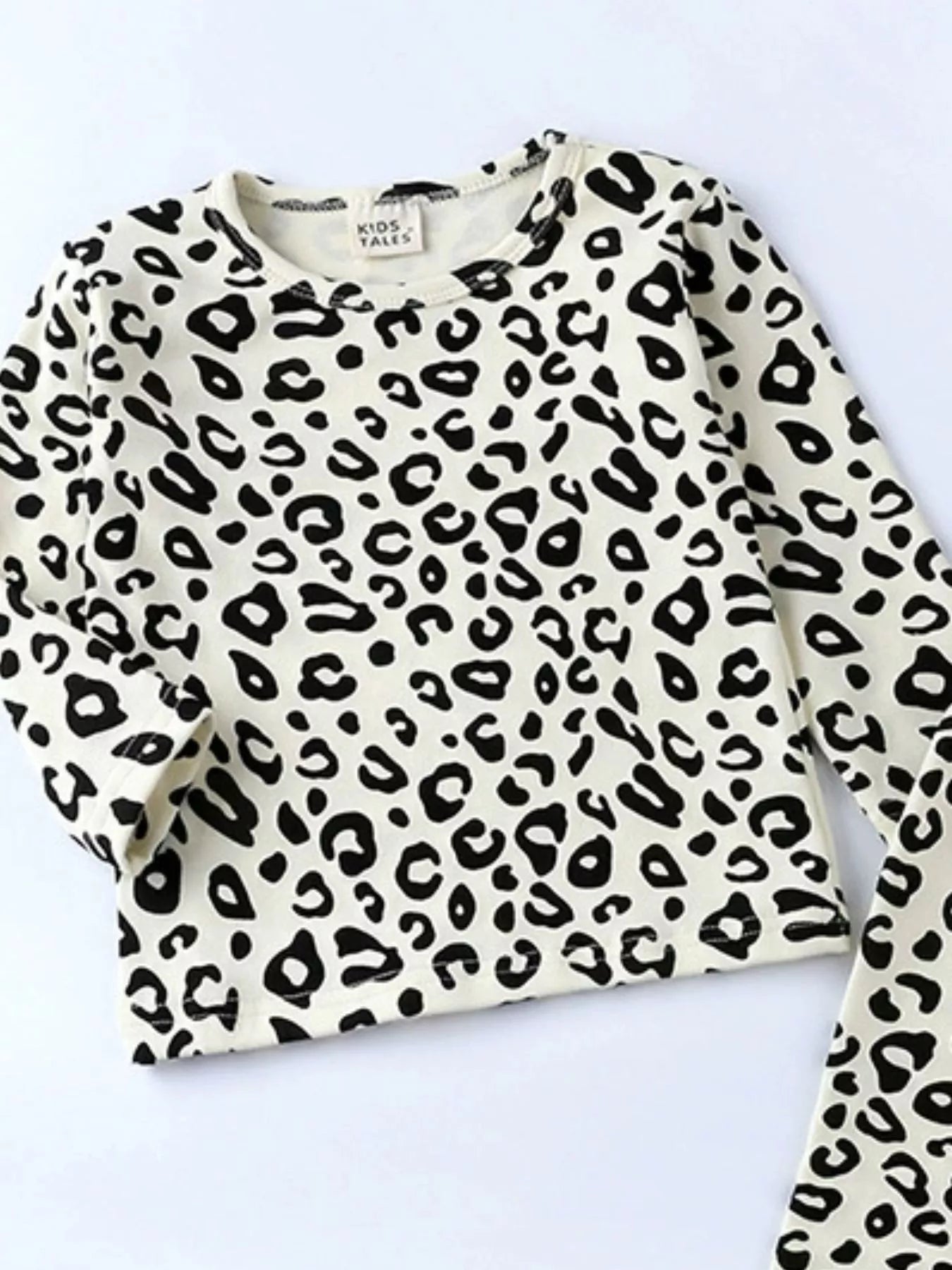 Children's Leopard Print Long Sleeve Top and Pants Set - Crowned Energy CO.