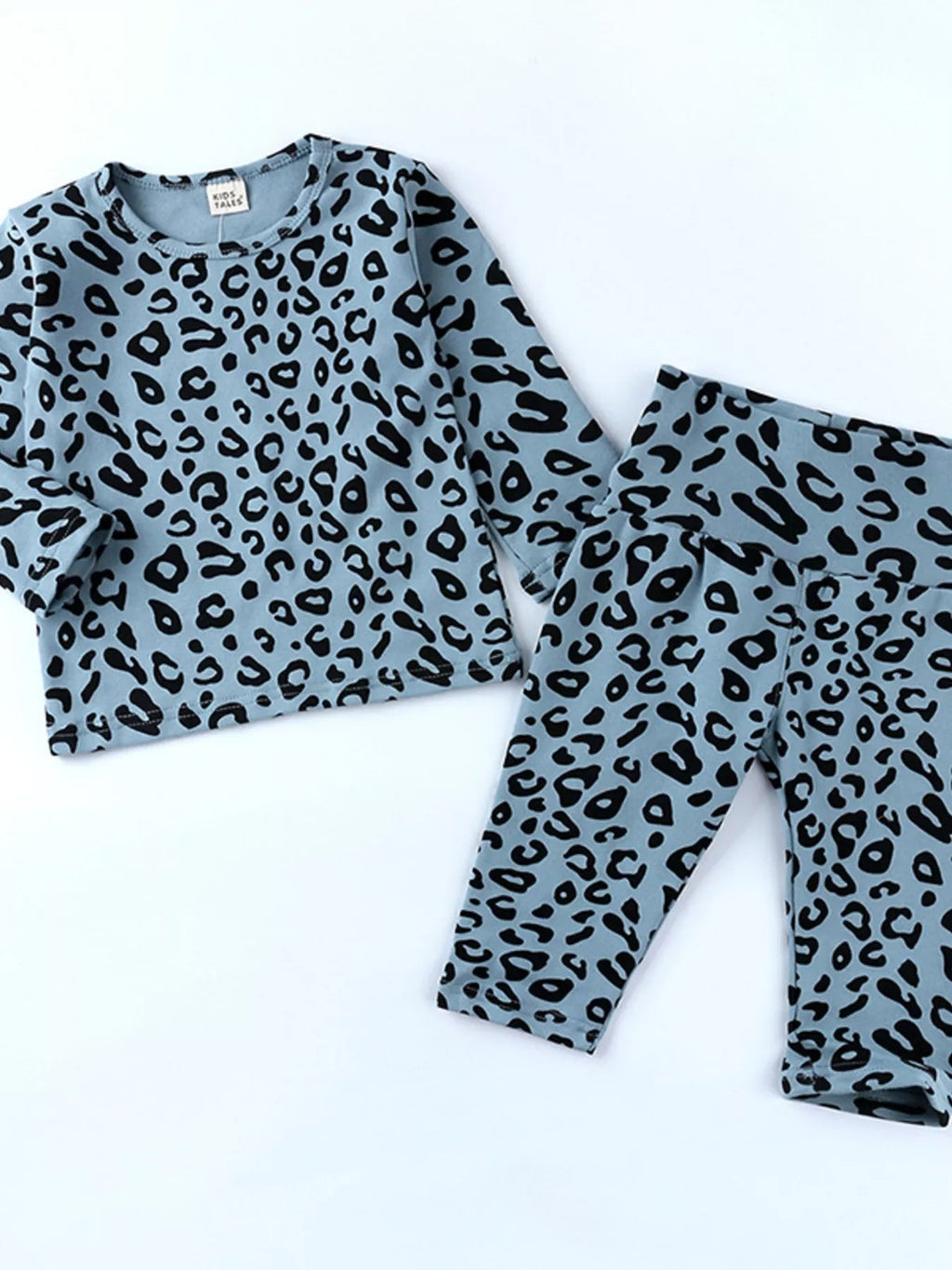 Children's Leopard Print Long Sleeve Top and Pants Set - Crowned Energy CO.