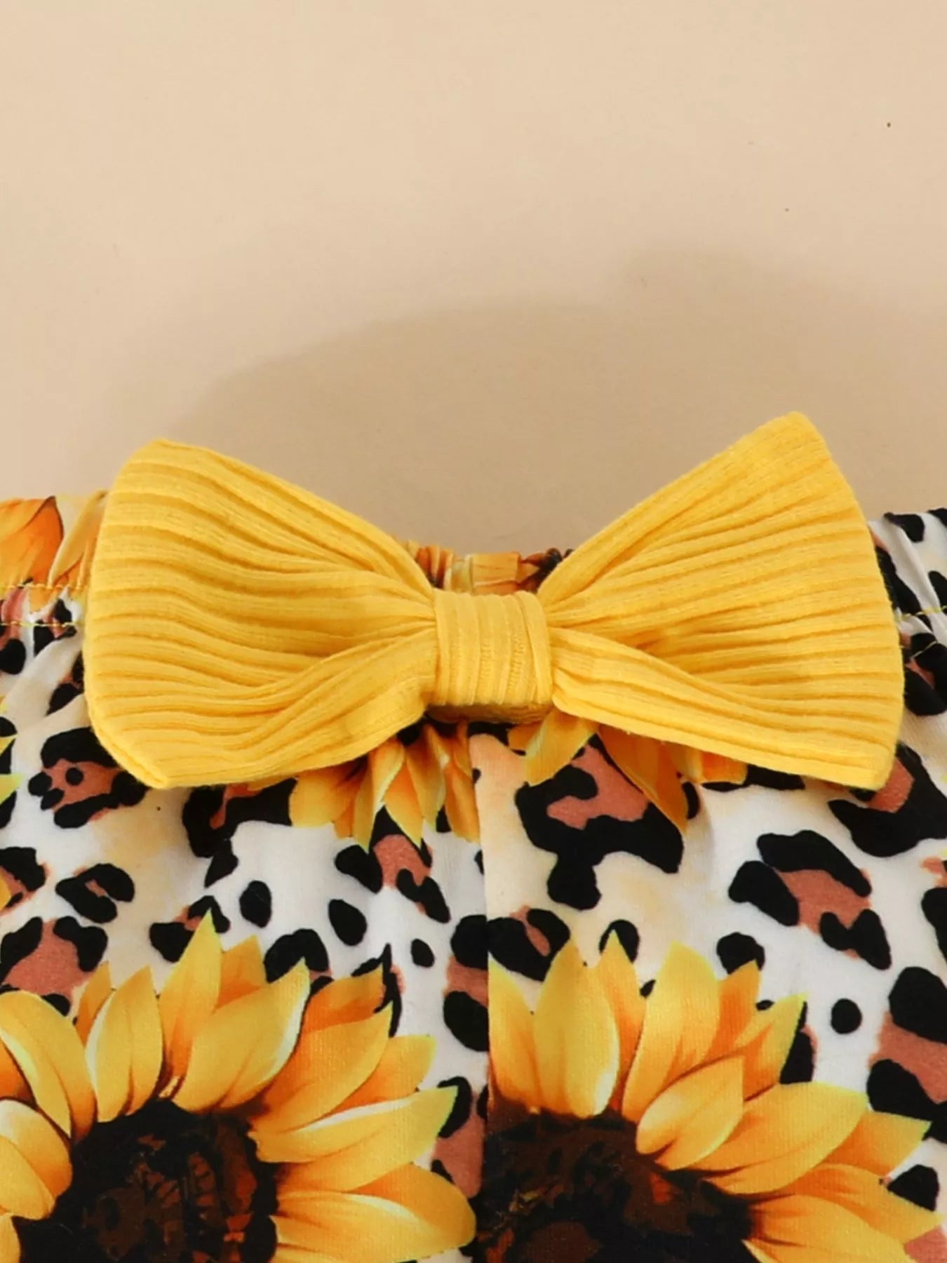 Children's Ruffled Bodysuit and Sunflower Pants Set - Crowned Energy CO.