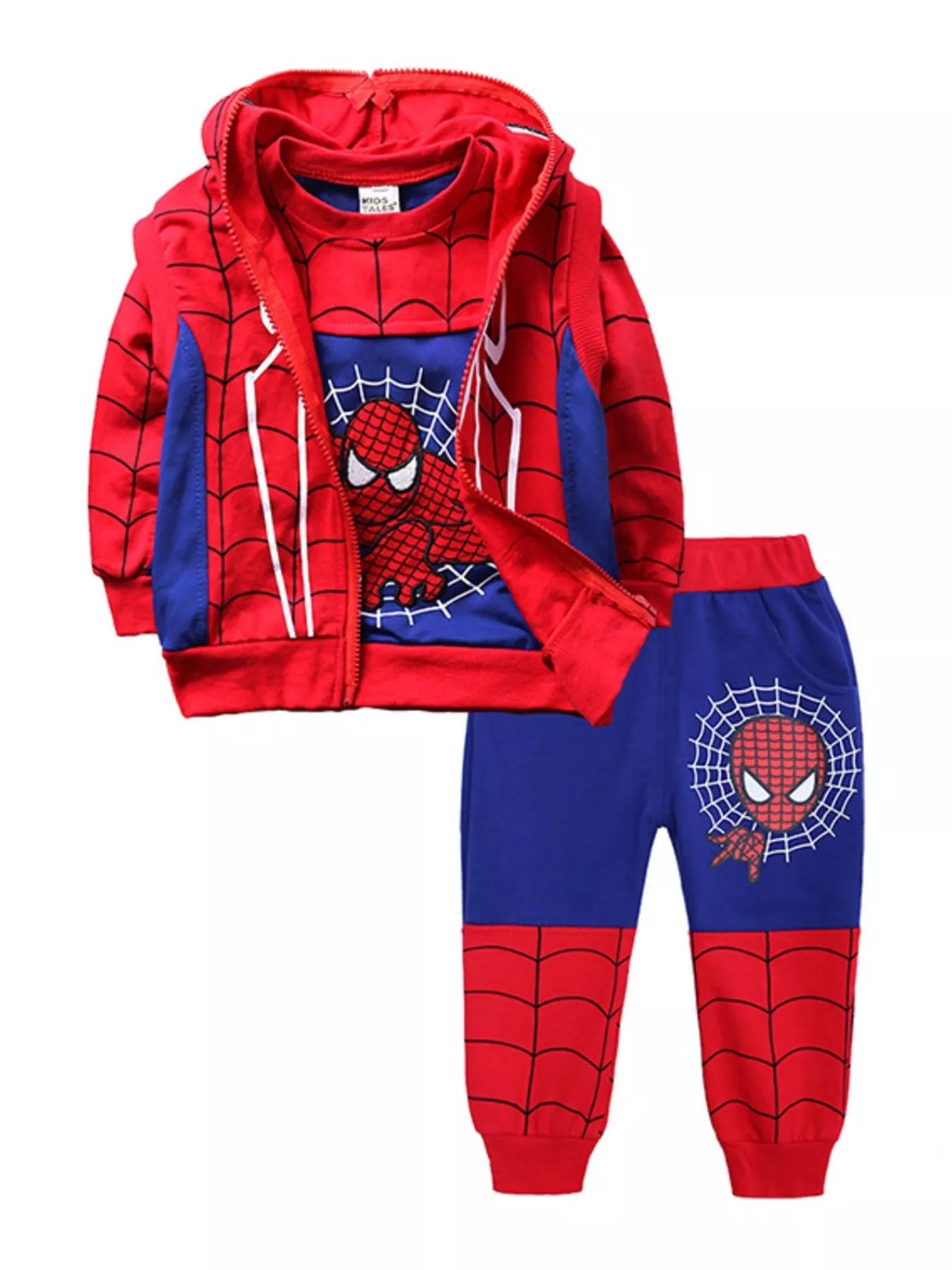 Children's Spiderman 3 - Piece Outfit Set - Crowned Energy CO.