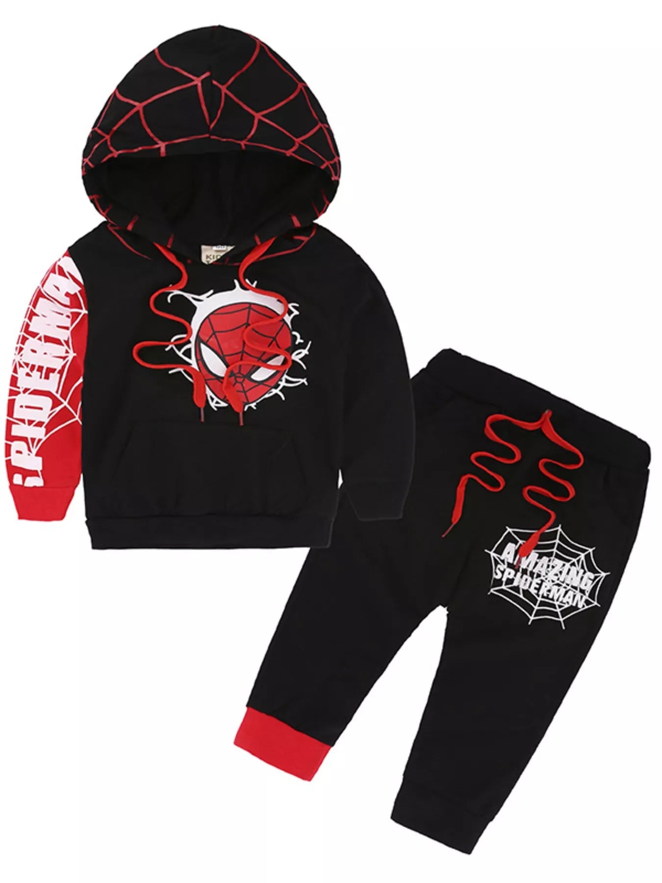 Children's Spiderman Graphic Hoodie and Pants Set - Crowned Energy CO.