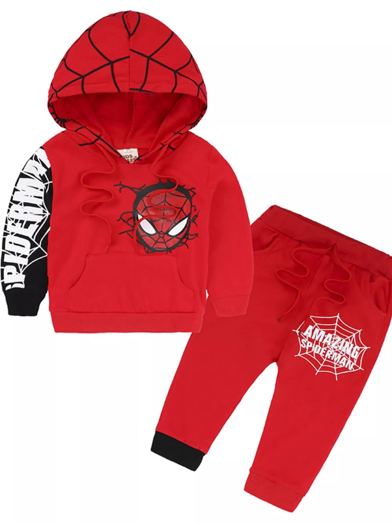 Children's Spiderman Graphic Hoodie and Pants Set - Crowned Energy CO.