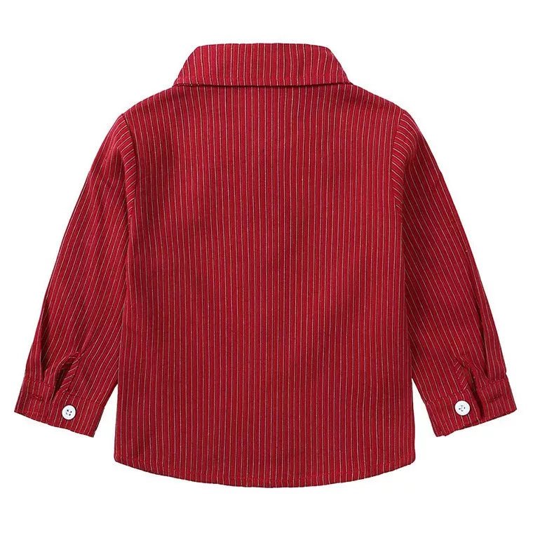 Children's Striped Shirt and Overall Set - Crowned Energy CO.