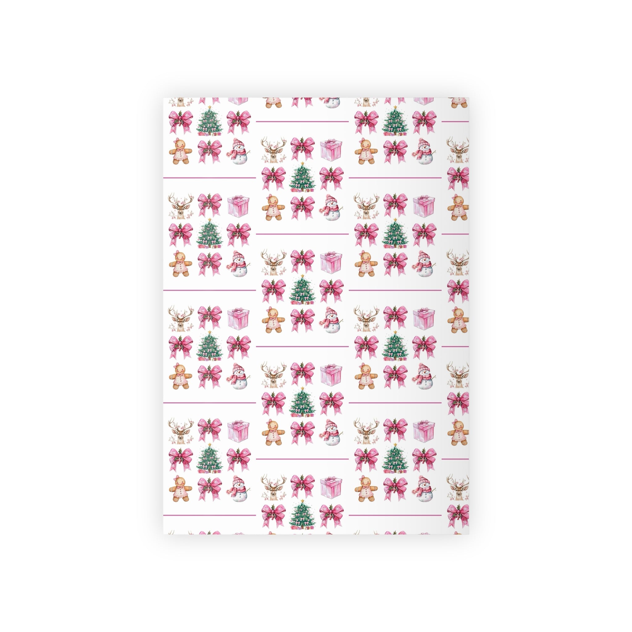 Christmas Floral Gift Wrap Roll — Poinsettia, Gingerbread & Tree Holiday Wrapping Paper - Crowned Energy CO.