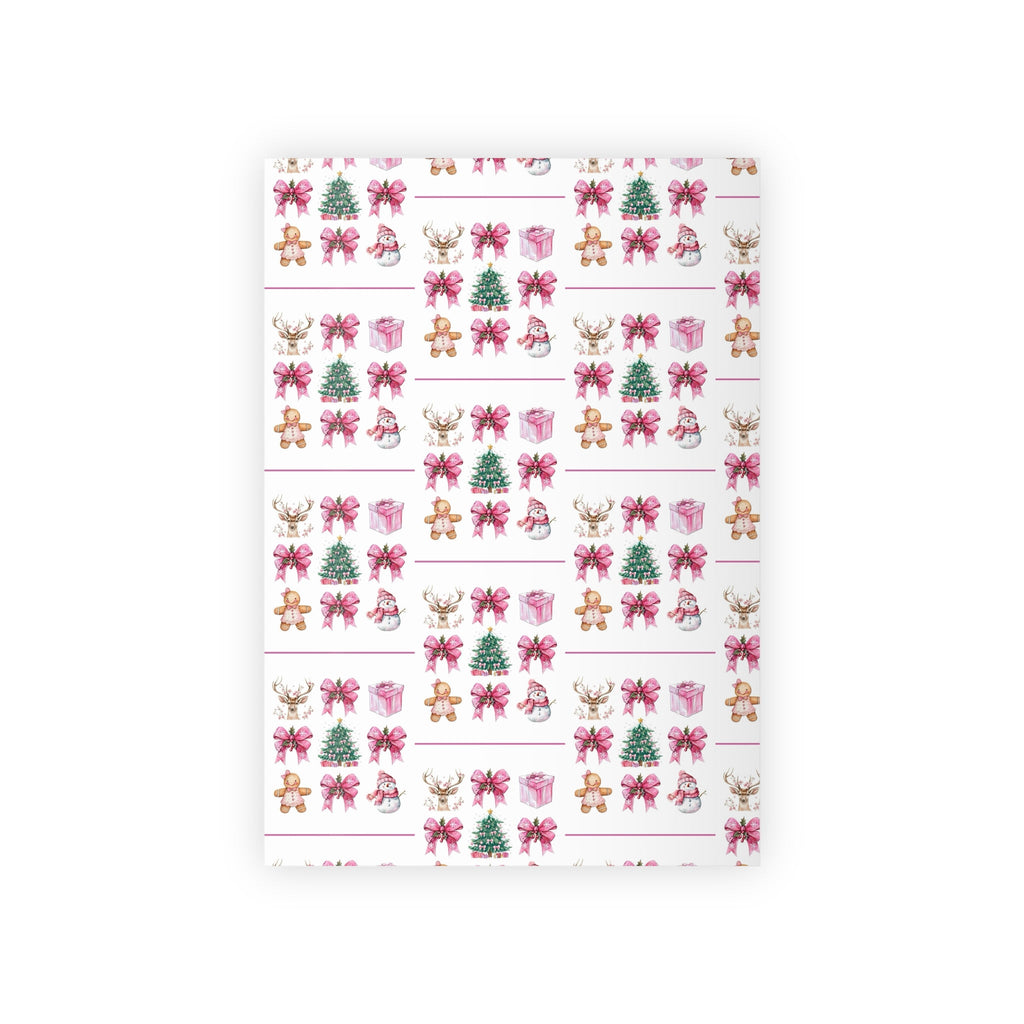Christmas Floral Gift Wrap Roll — Poinsettia, Gingerbread & Tree Holiday Wrapping Paper - Crowned Energy CO.
