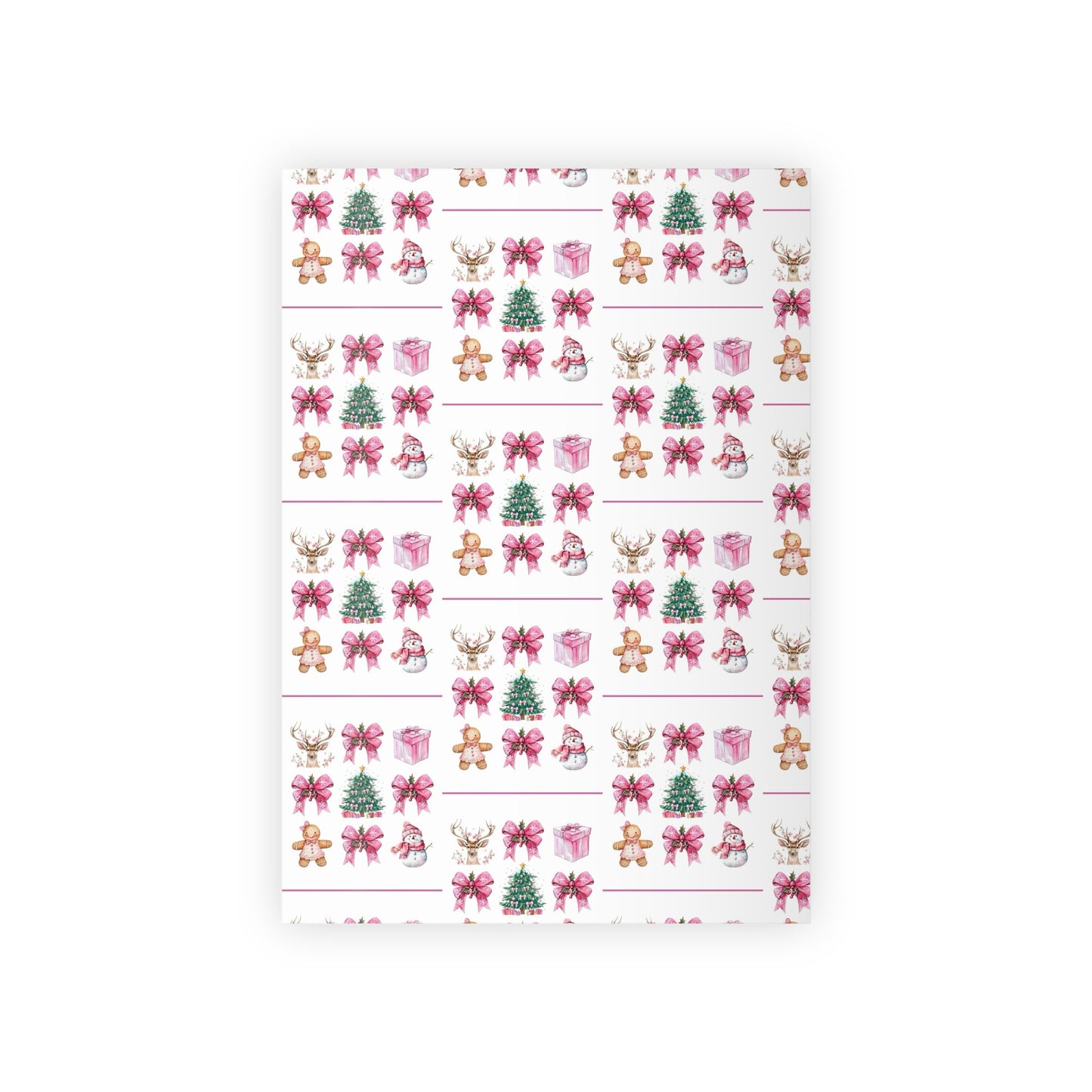 Christmas Floral Gift Wrap Roll — Poinsettia, Gingerbread & Tree Holiday Wrapping Paper - Crowned Energy CO.