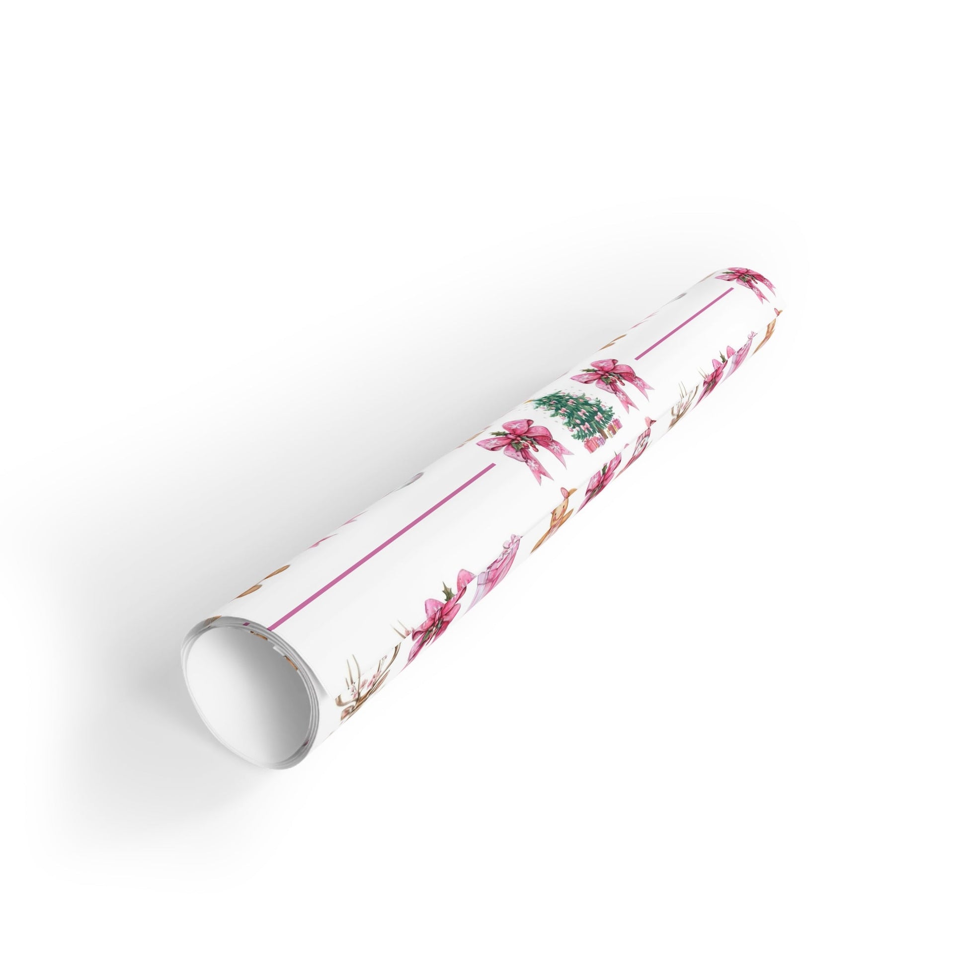 Christmas Floral Gift Wrap Roll — Poinsettia, Gingerbread & Tree Holiday Wrapping Paper - Crowned Energy CO.