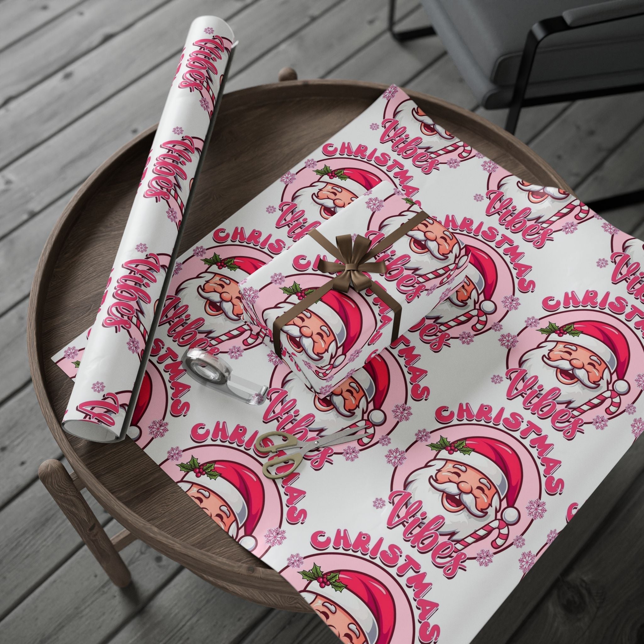 Christmas Vibing Wrapping Paper Roll — Vibing Gift Wrap - Crowned Energy CO.