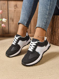 Crowned Energy CO. Black / 36 Trendsi sneakers Contrast Lace Up Sneakers