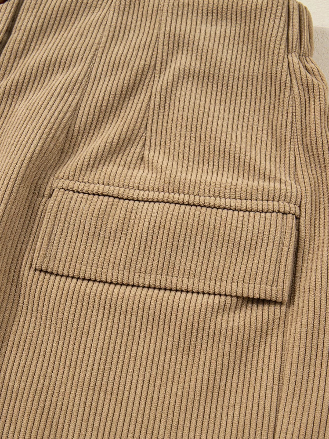 Crowned Energy CO. Camel / S Trendsi Skirt Corduroy Buttoned Front Mini Skirt