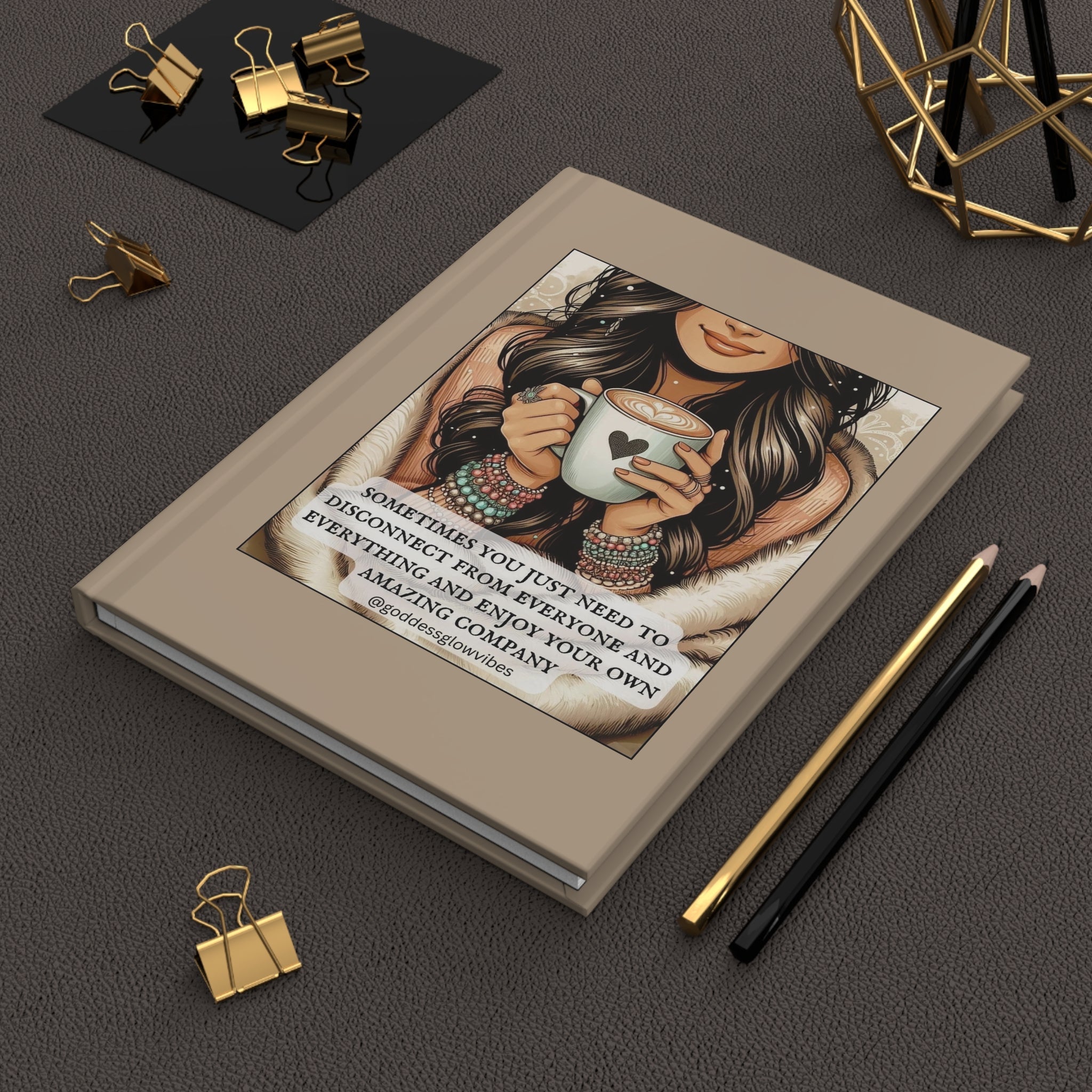 Crowned Energy CO. Journal Printify Paper products Inspirational hardcover self-care journal for mental wellness, gratitude, and growth