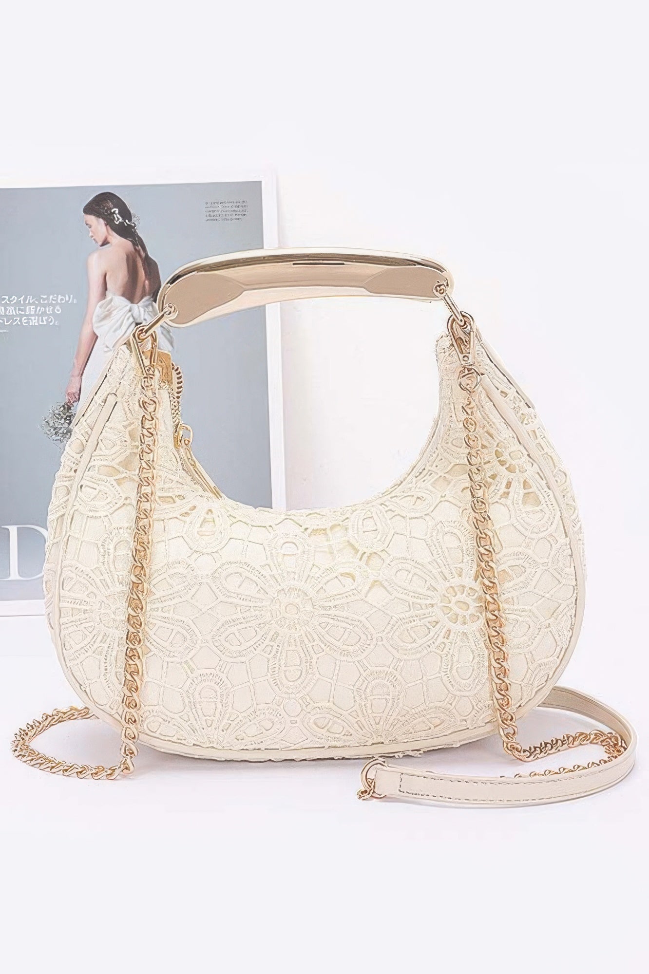 Crowned Energy CO. Beige CCWHOLESALECLOTHING Hand Bag Crochet Crossbody Bag