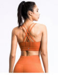 Cross Back Sports Bra – Strappy Back Activewear Top - Crowned Energy CO.