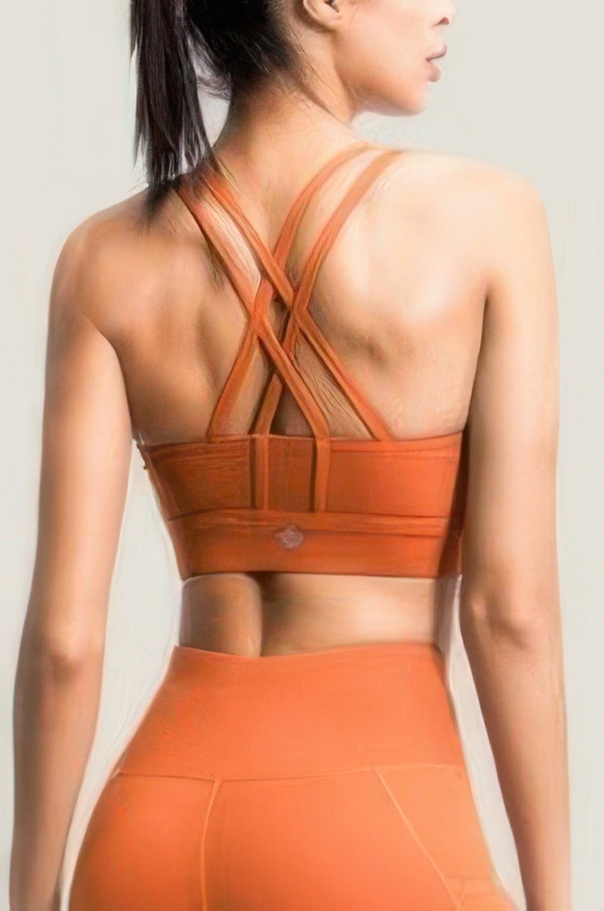 Cross Back Sports Bra – Strappy Back Activewear Top - Crowned Energy CO.