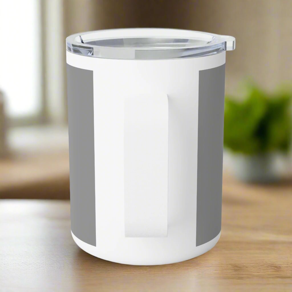 Crowned Energy CO. 10oz / White Printify Mug Cute Cat Lover Insulated Coffee Mug – 10oz Stainless Steel Gift for Pet Owners, Birthday, Housewarming & Cozy Mornings