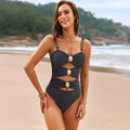 Cutout Ruched Sweetheart Neck One - Piece Swimwear - Crowned Energy CO.