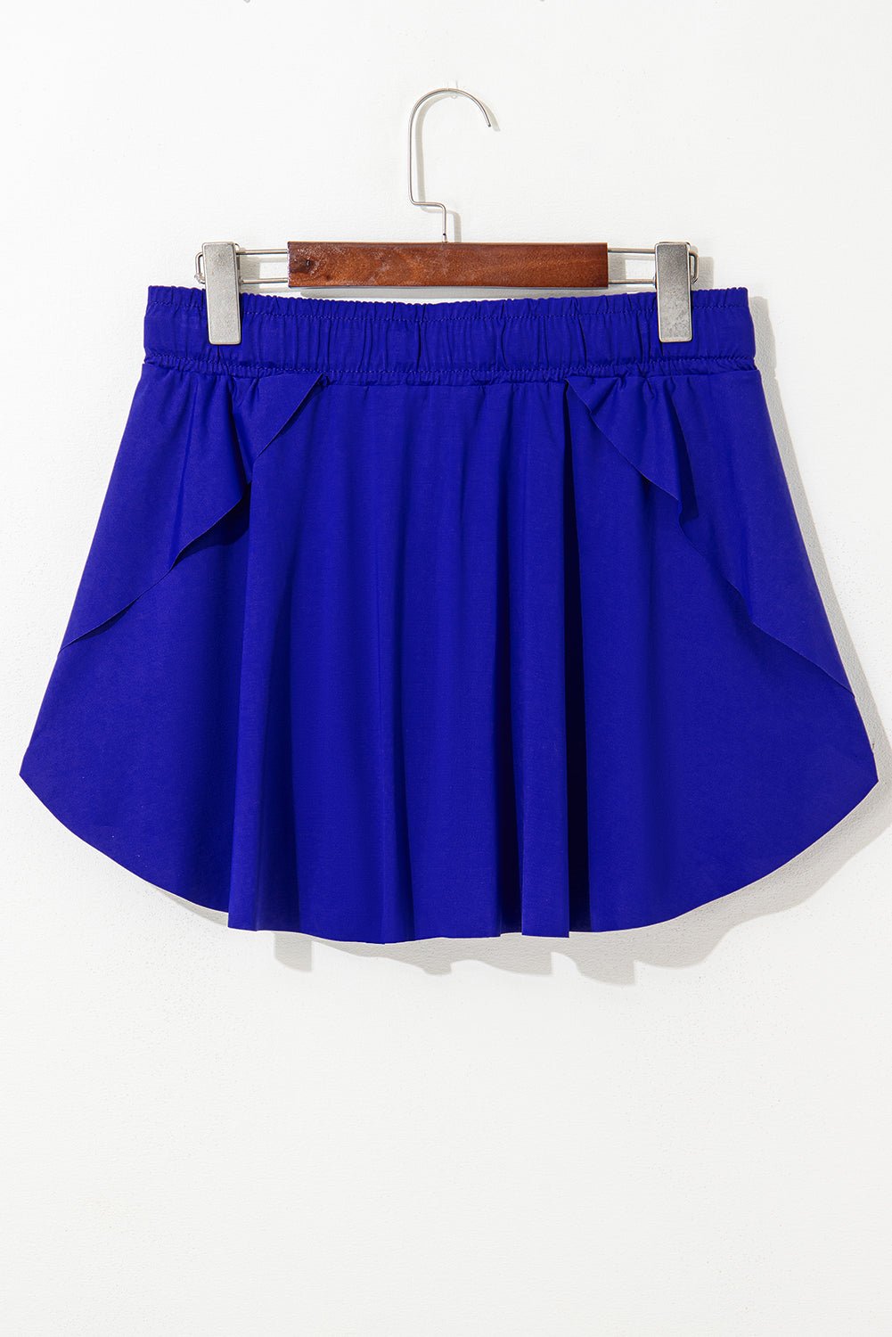 Dark Blue Drawstring Elastic Waistband Lined Tennis Skorts - Crowned Energy CO.