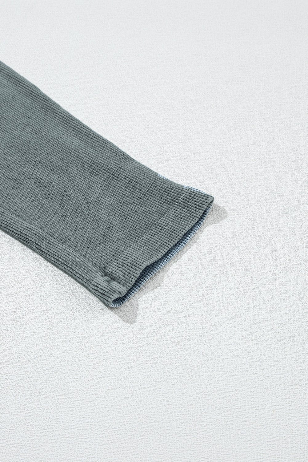 Dark Grey Vintage Wash Ribbed Leggings - Crowned Energy CO.