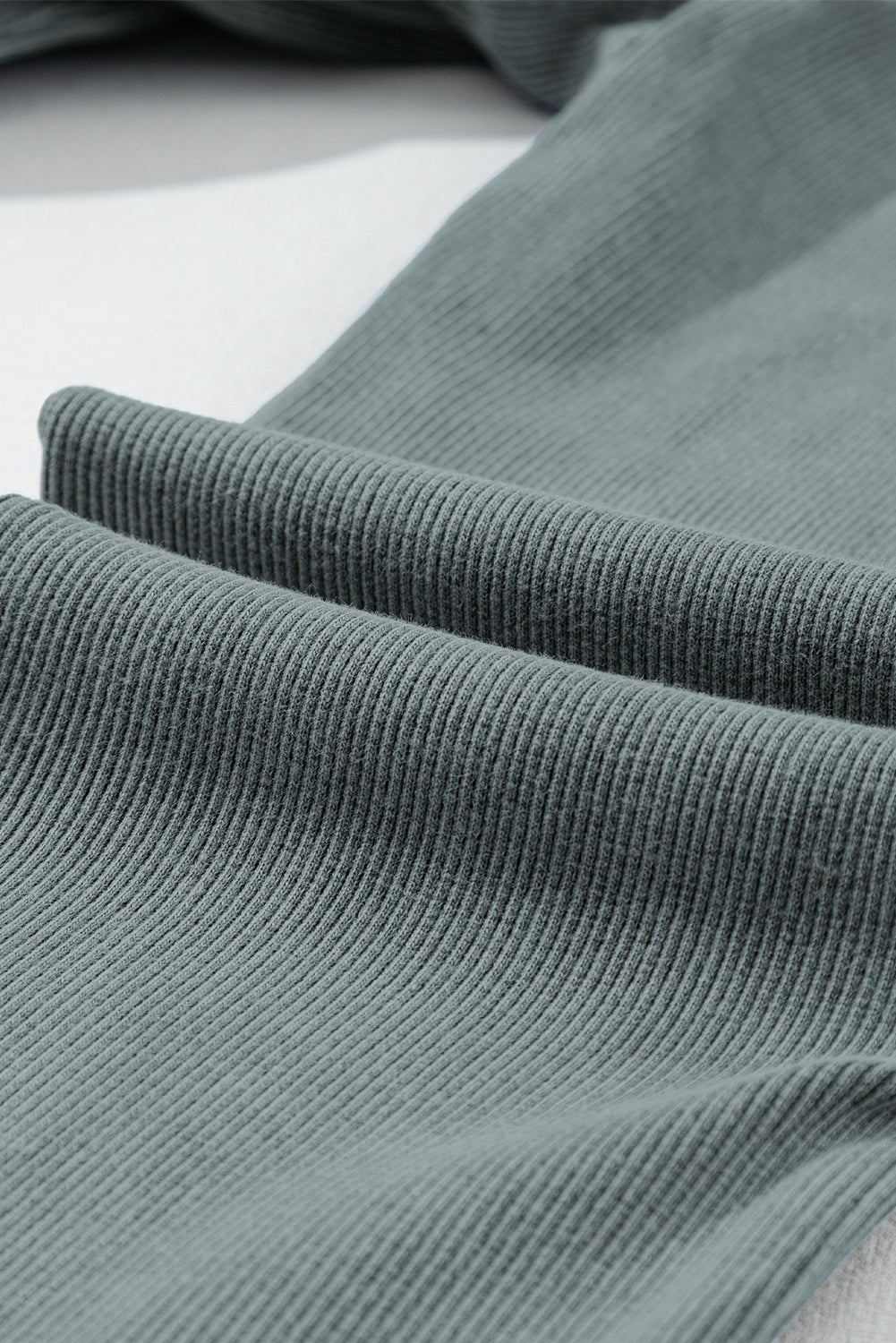 Dark Grey Vintage Wash Ribbed Leggings - Crowned Energy CO.