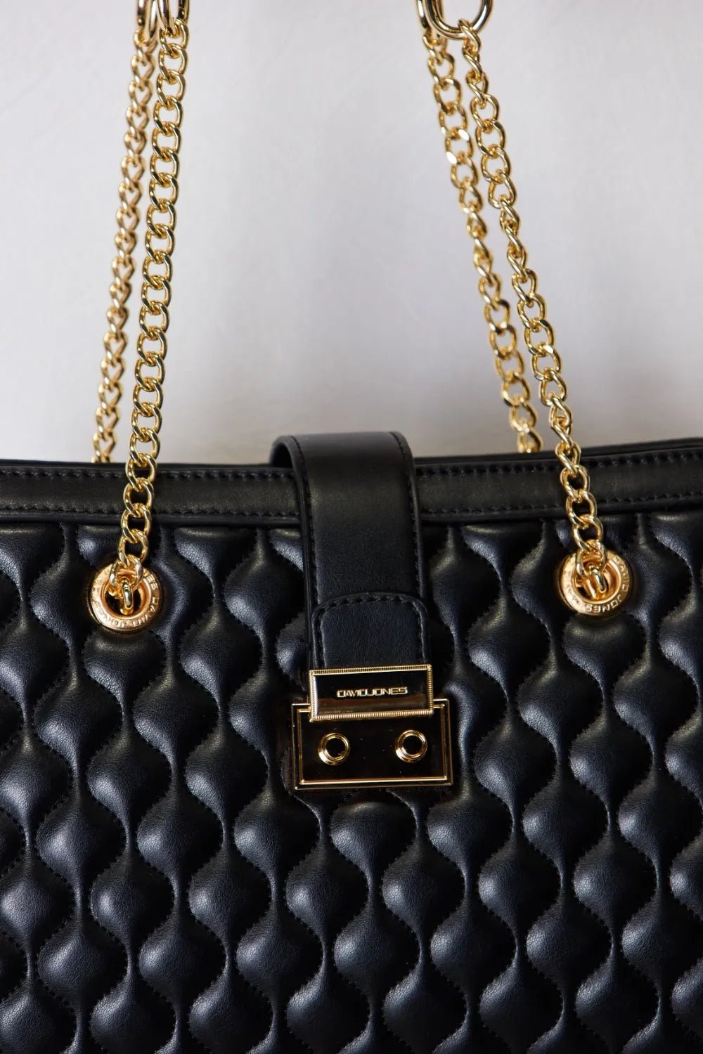 David Jones Quilted PU Leather Handbag - Crowned Energy CO.