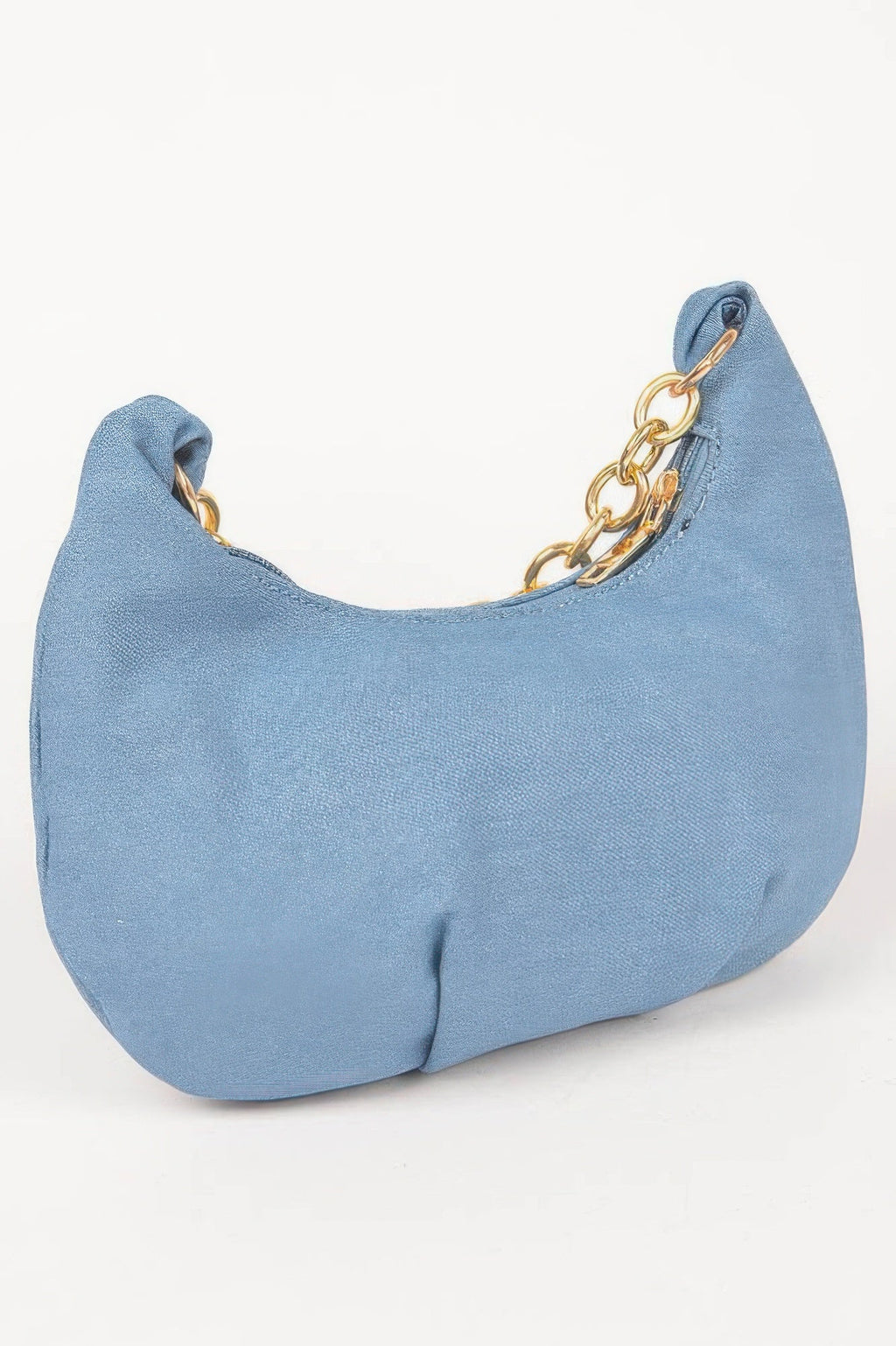 Denim Stone Stud Chain Handle Bag - Crowned Energy CO.