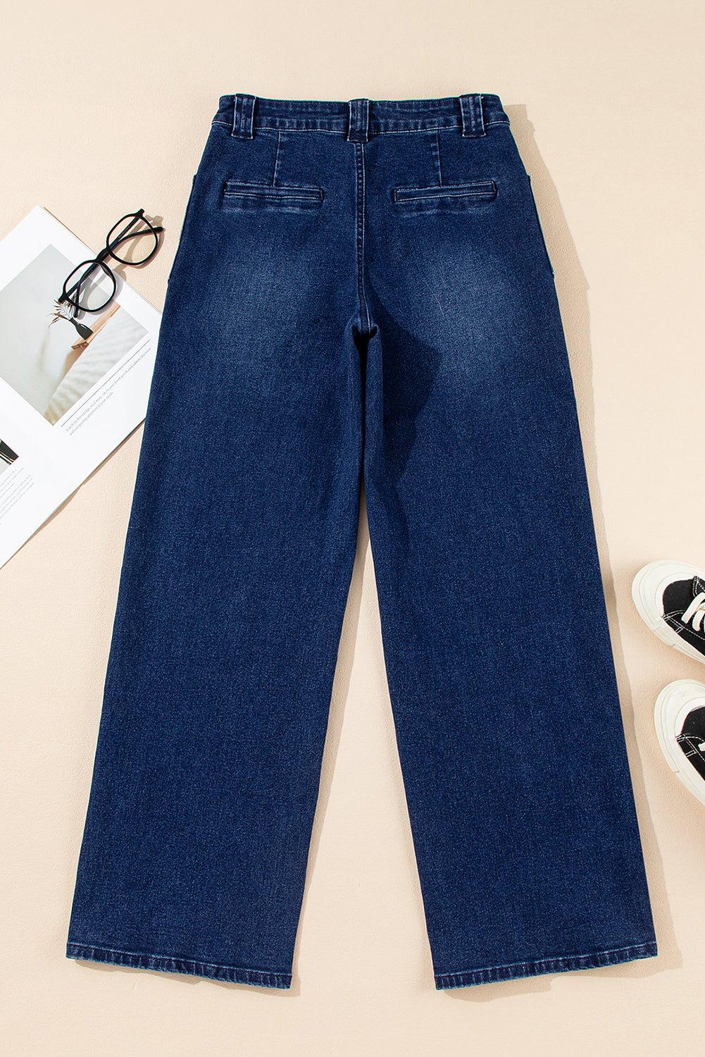 Dirty blue Daily Fashion Straight Leg Mid - rise Shift Jeans - Crowned Energy CO.