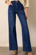 Dirty blue Daily Fashion Straight Leg Mid - rise Shift Jeans - Crowned Energy CO.