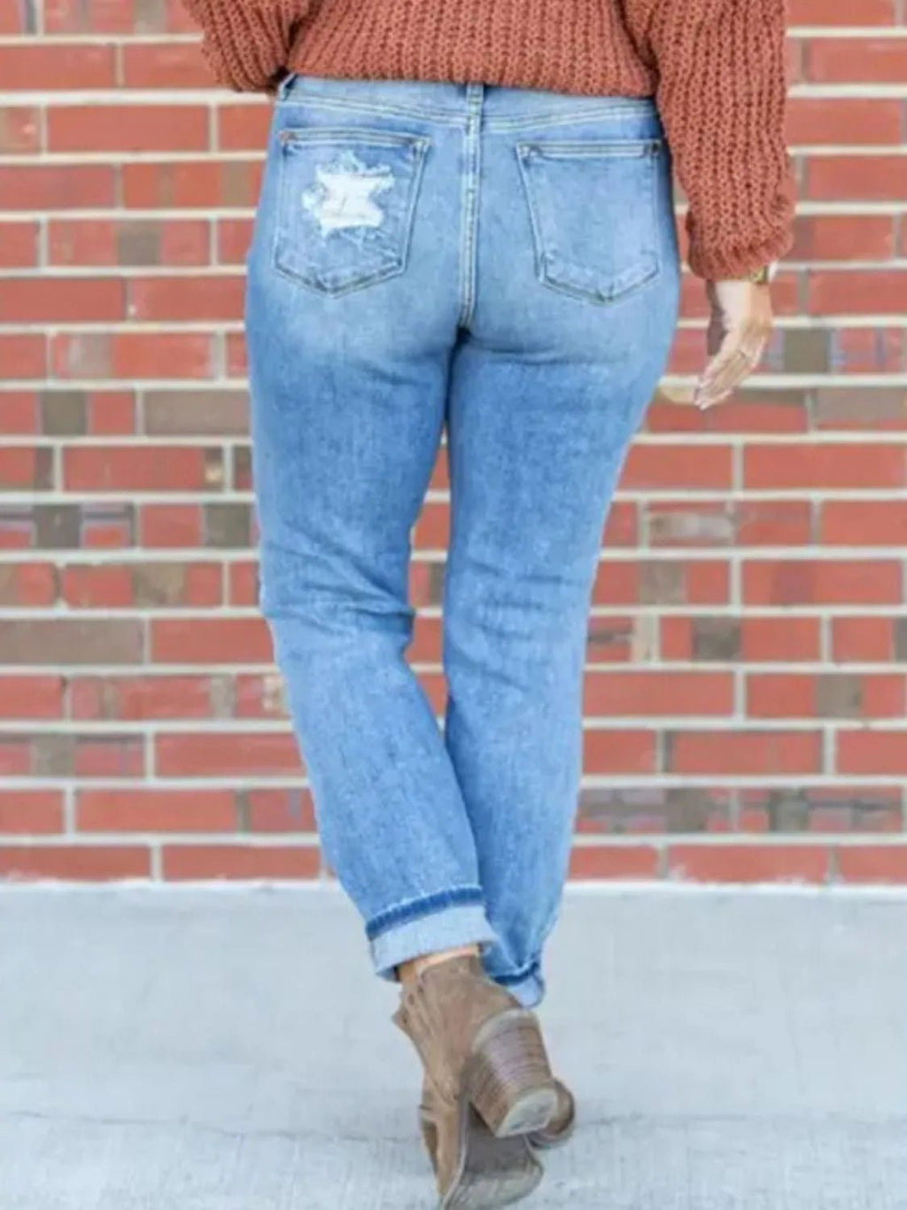 Crowned Energy CO. Light / S Trendsi Bottoms/Jeans Distressed Skinny Jeans