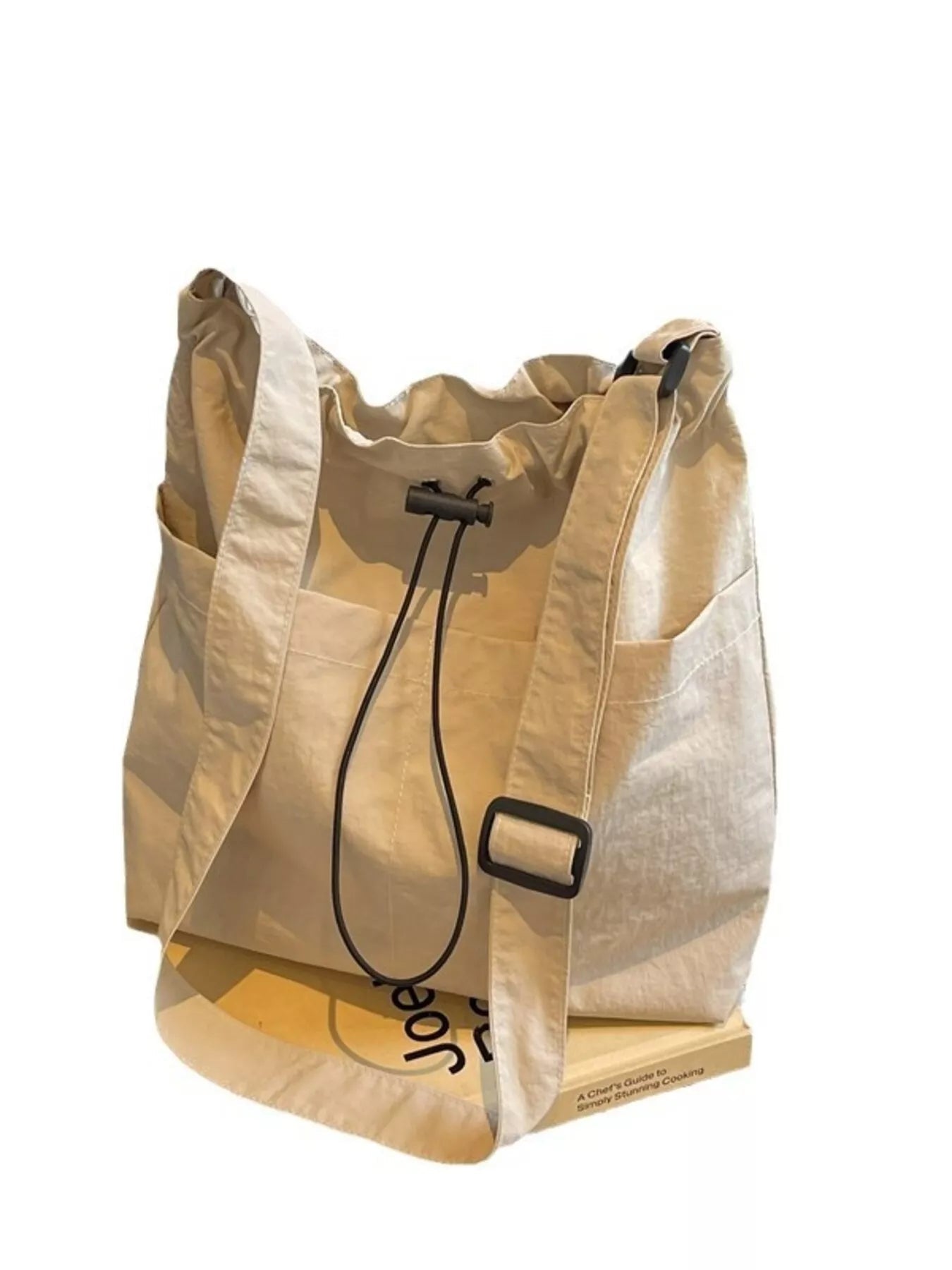 Drawstring Closure Canvas Crossbody Bag - Crowned Energy CO.