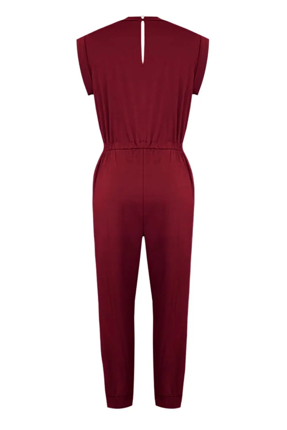 Drawstring Round Neck Sleeveless Jumpsuit - Crowned Energy CO.