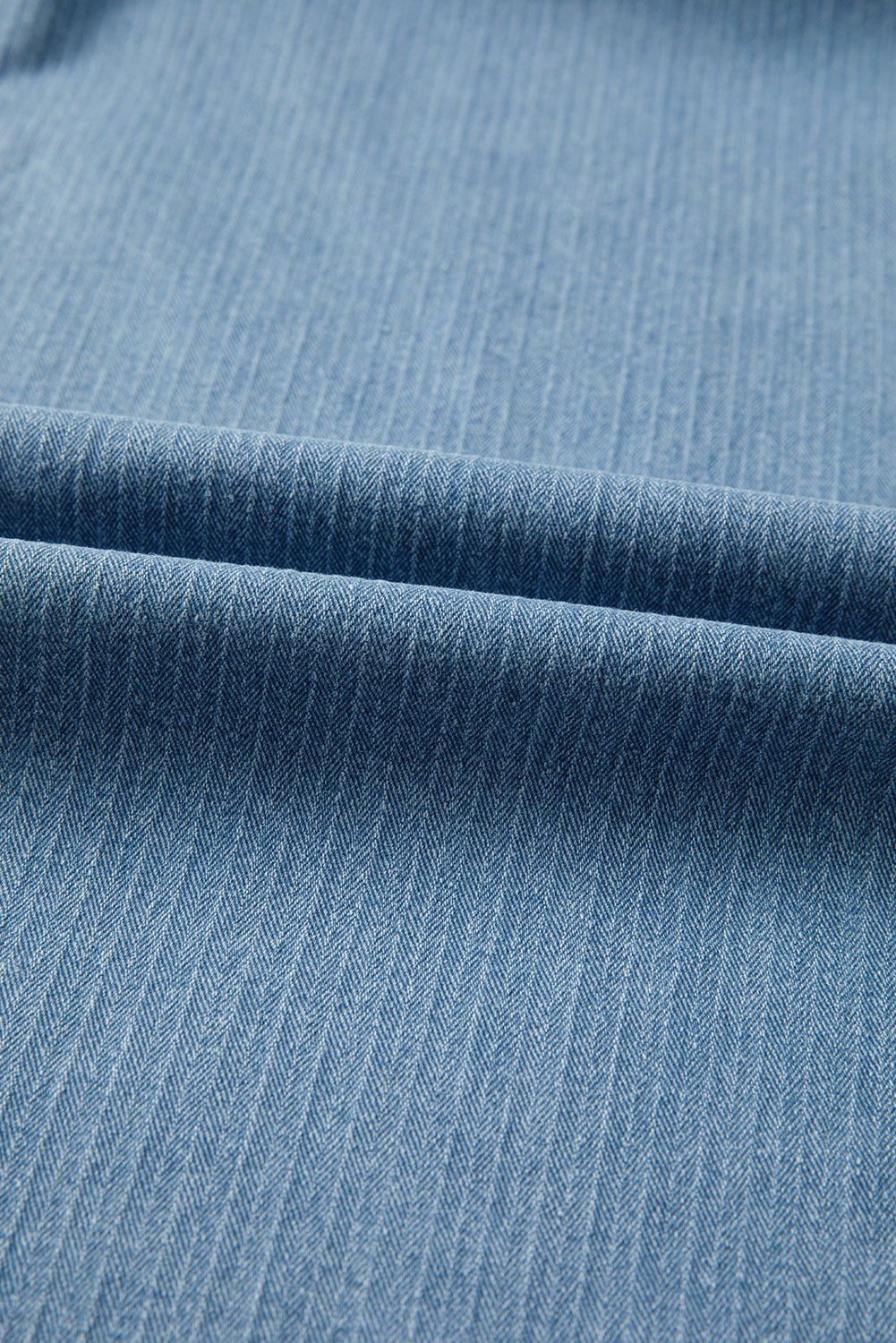 Crowned Energy CO. Dusk Blue / 1X / 65%Cotton+33%Polyester+2%Elastane Dear-Lover Dropshipping Plus Size/Plus Size Bottoms Dusk Blue Patched Pocket Textured Wide Leg Plus Size Jeans