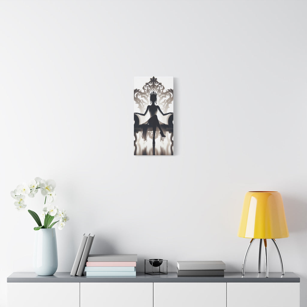 Crowned Energy CO. 8" x 10" (Vertical) / 1.25" Printify Canvas Elegant Queen Silhouette Canvas Art, Modern Wall Décor