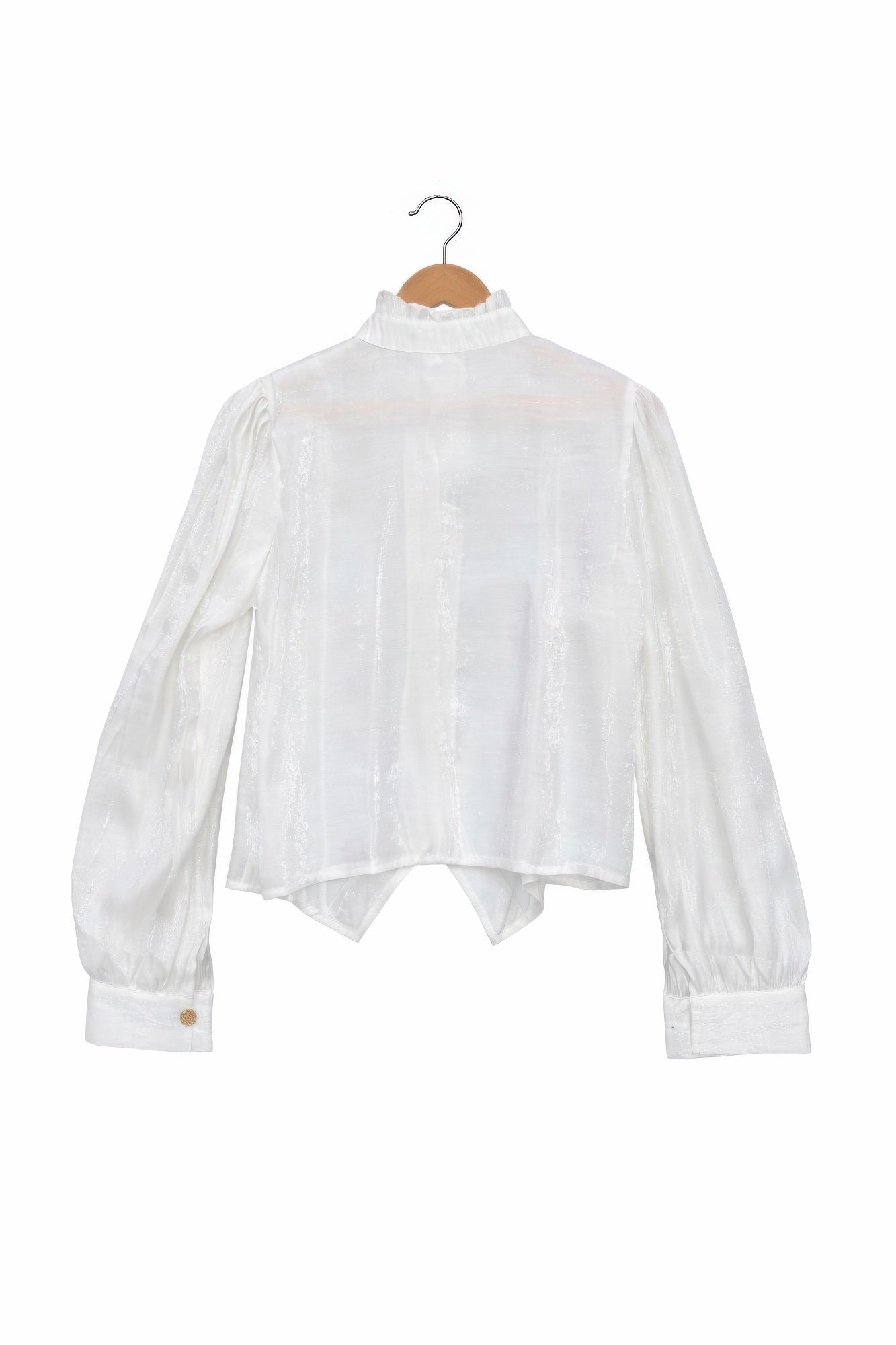 Elegant Satin - finish Victorian Button - up Top - Crowned Energy CO.