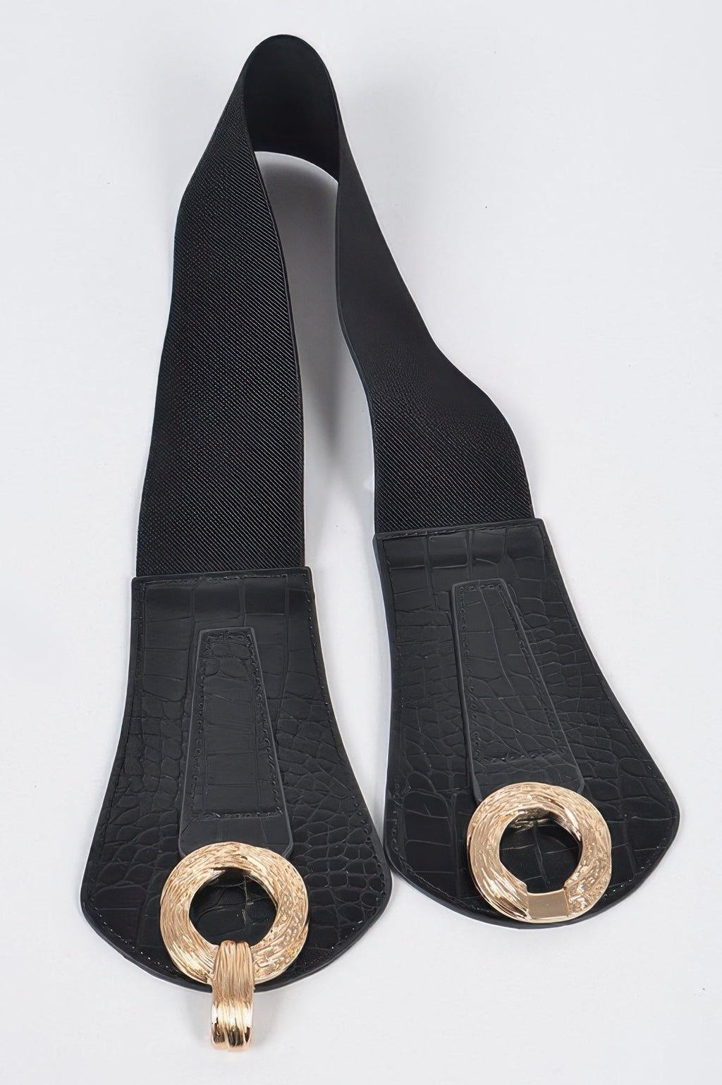 Faux Croc Wide Stretch Belt - Crowned Energy CO.