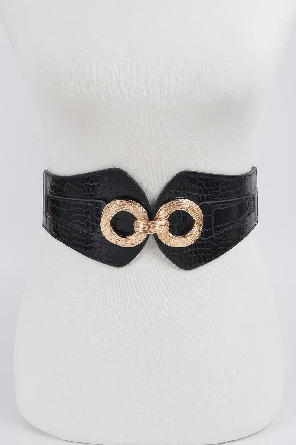 Faux Croc Wide Stretch Belt - Crowned Energy CO.