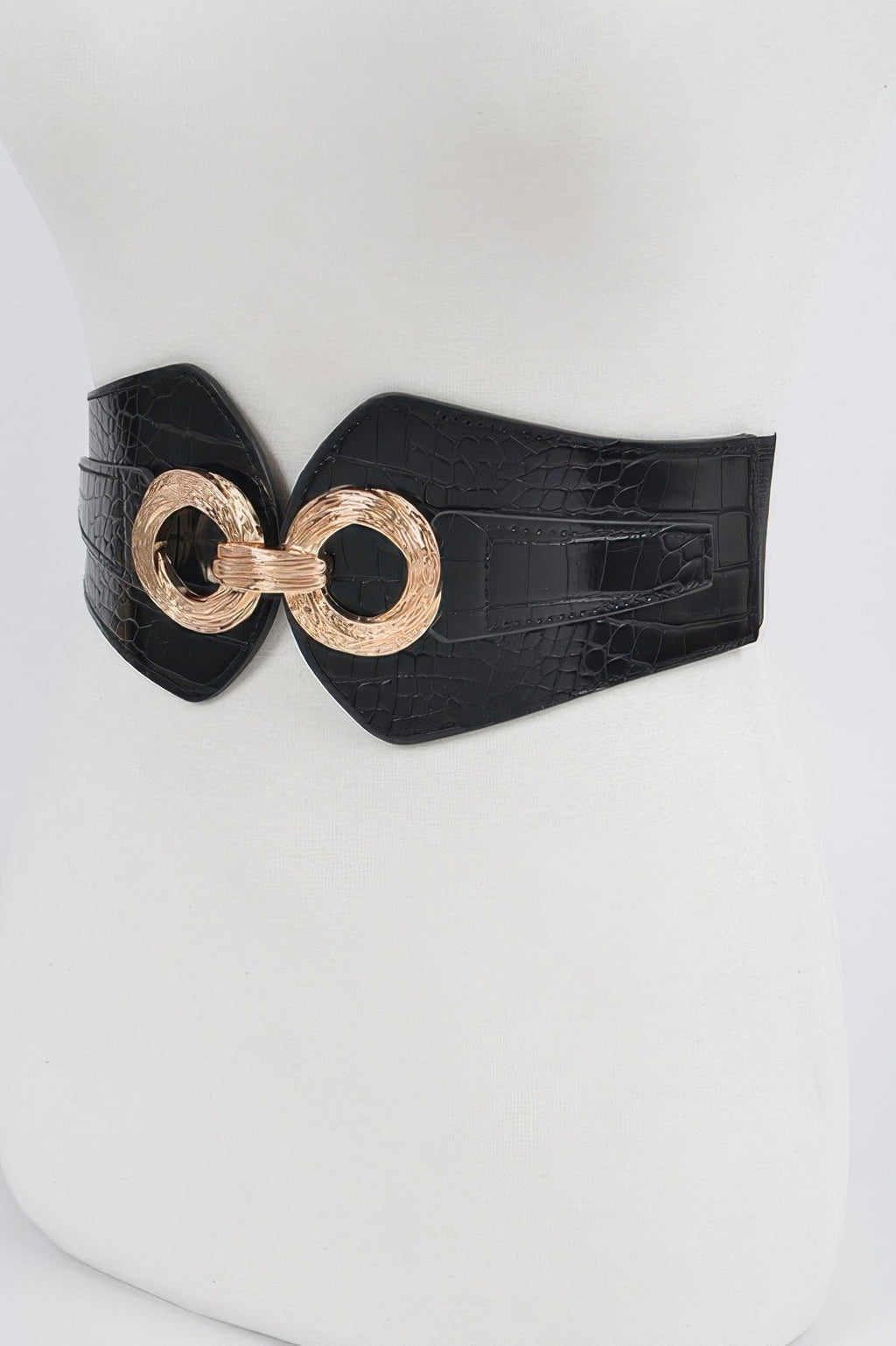 Faux Croc Wide Stretch Belt - Crowned Energy CO.