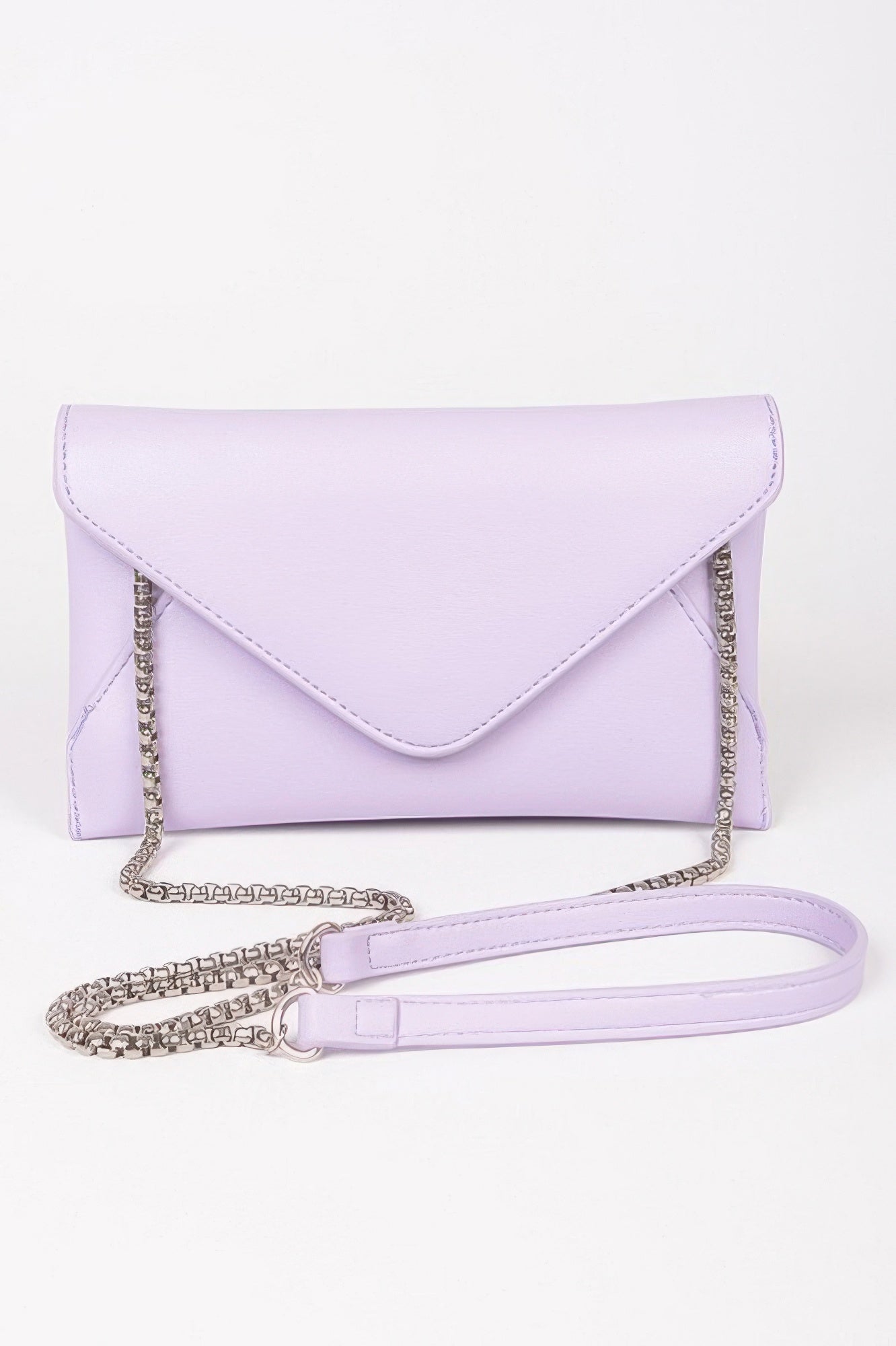 Crowned Energy CO. Lavender HD ACCESSORIES Clutch Faux Leather Small Envelope Clutch
