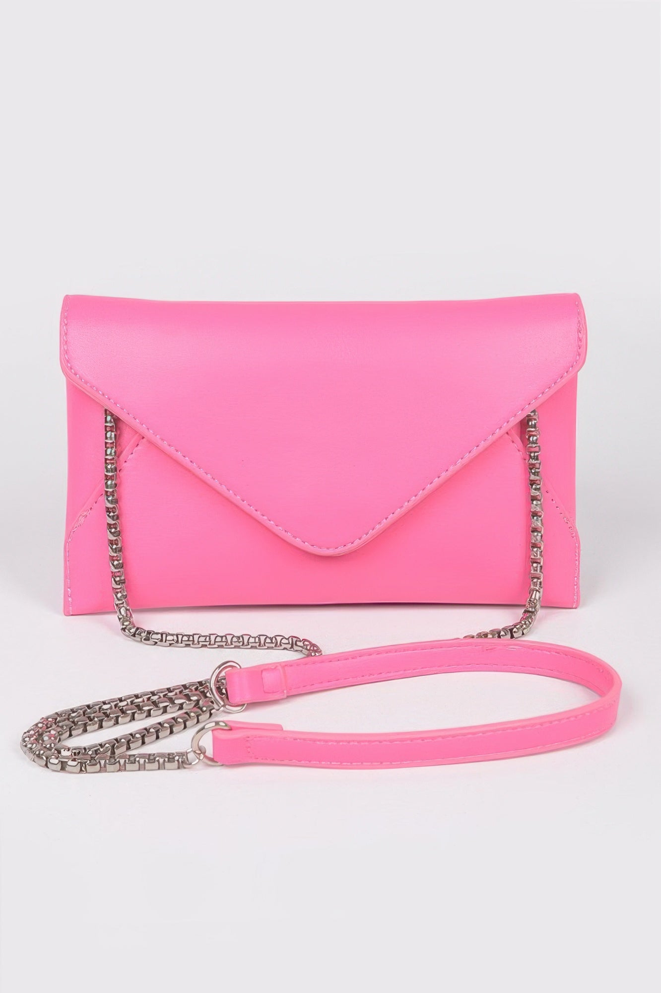 Crowned Energy CO. Black HD ACCESSORIES Clutch Faux Leather Small Envelope Clutch