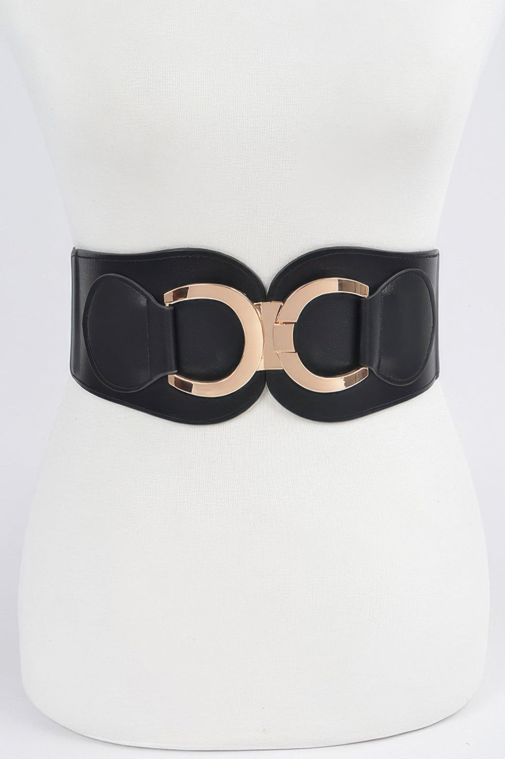 Faux Leather Wide Elastic Plus Size Belt - Crowned Energy CO.